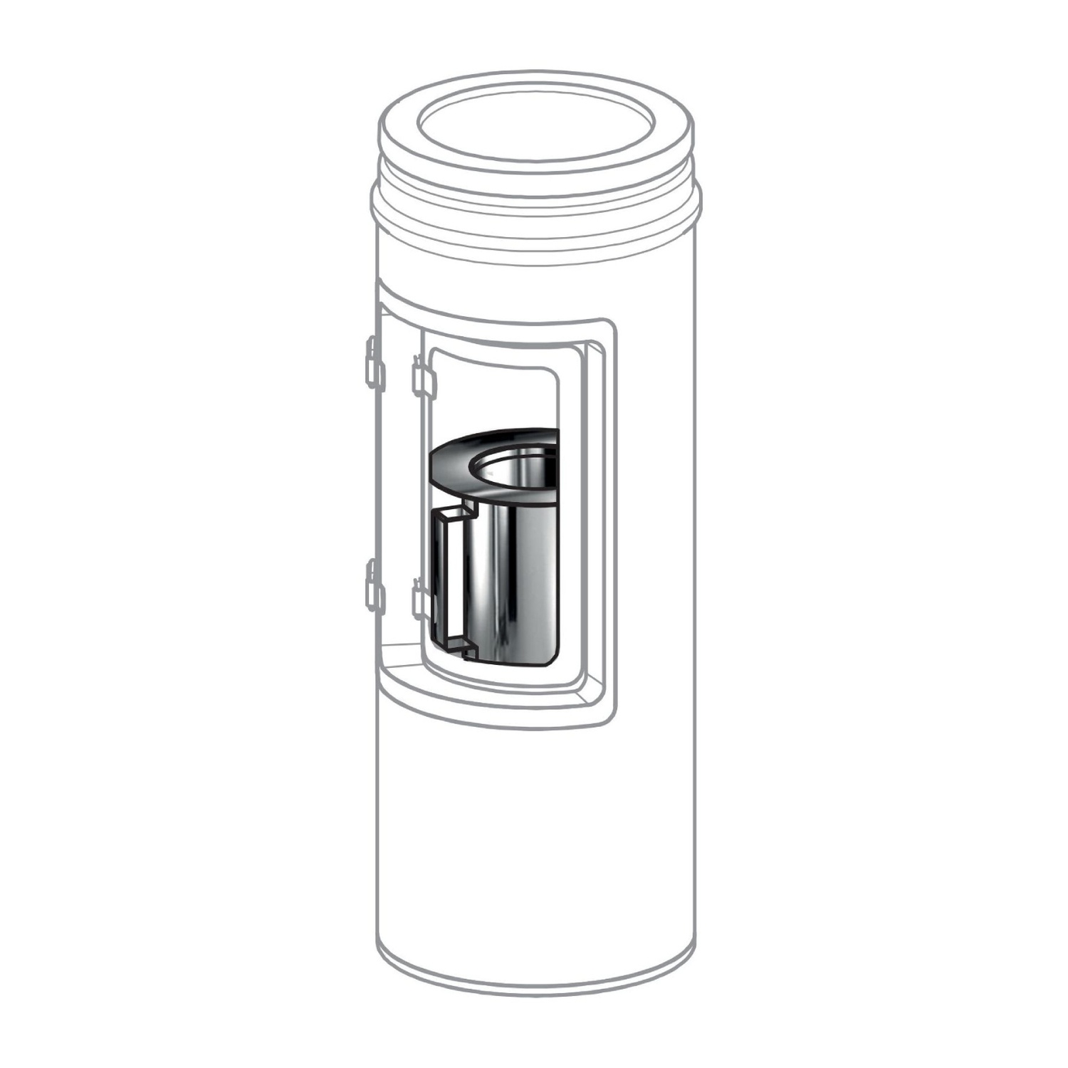 Schiedel Pot à suie pour DN Ø150 mm double paroi