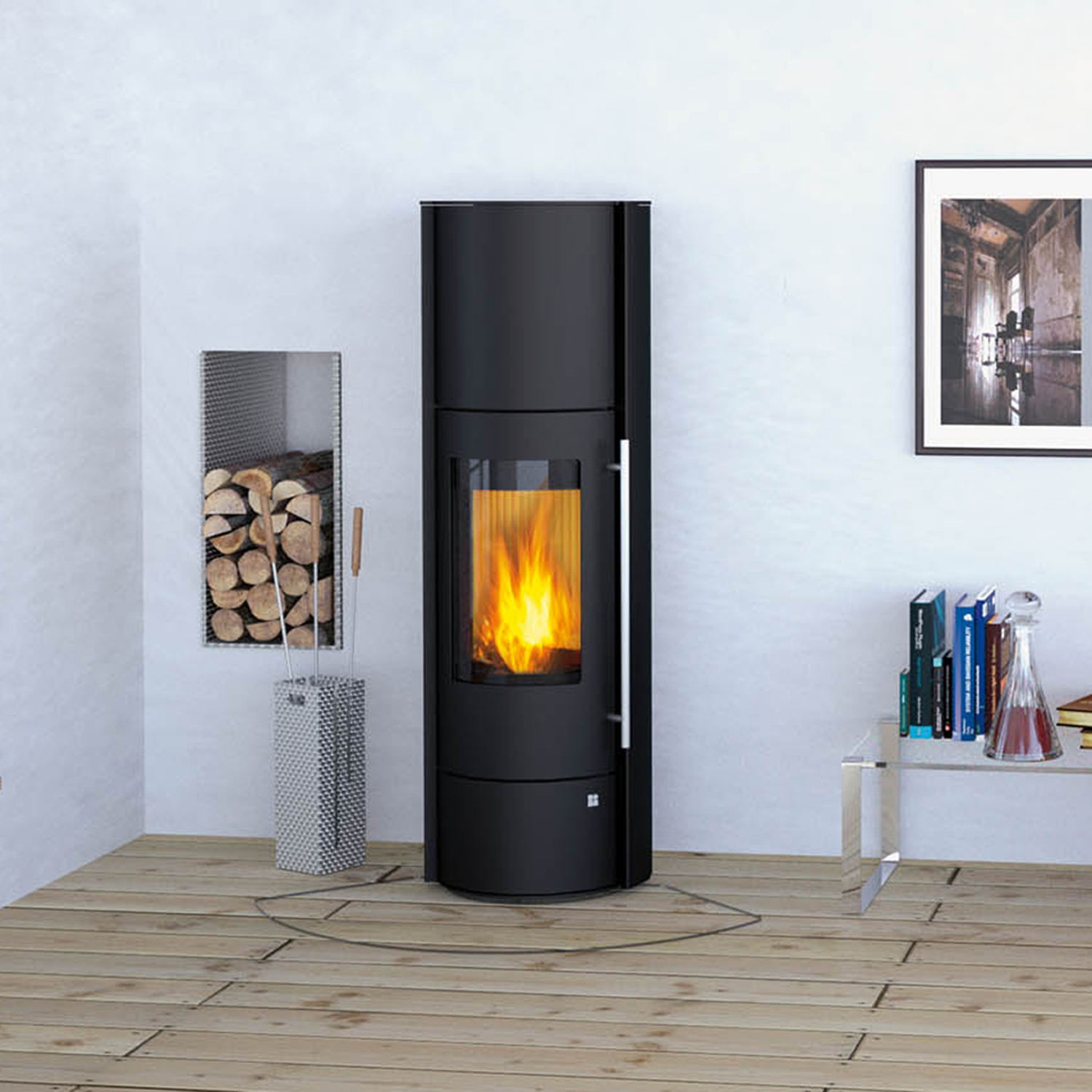 Olsberg Tenorio PowerSystem Compact Poêle à bois Acier Noir Olsberg Tenorio PowerSystem Compact Poêle à bois Acier Noir