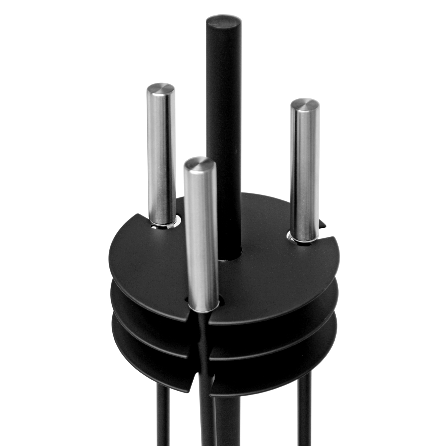 Raik Ensemble d'outils pour cheminée Friedrich, 3 pièces, anthracite, acier inoxydable, 67 cm