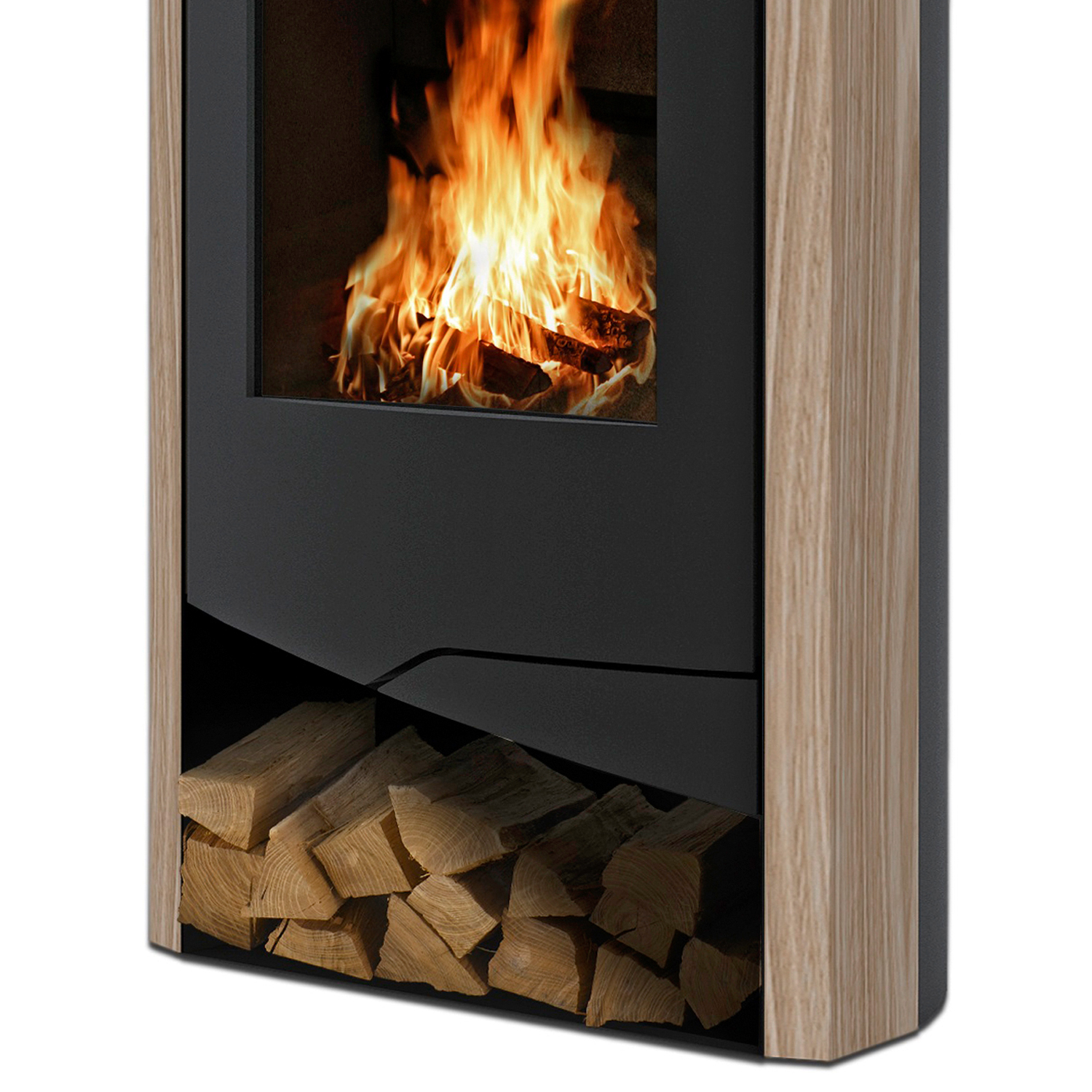 Wamsler N-Line poêle à bois acier noir/ pierre ollaire Rainbow