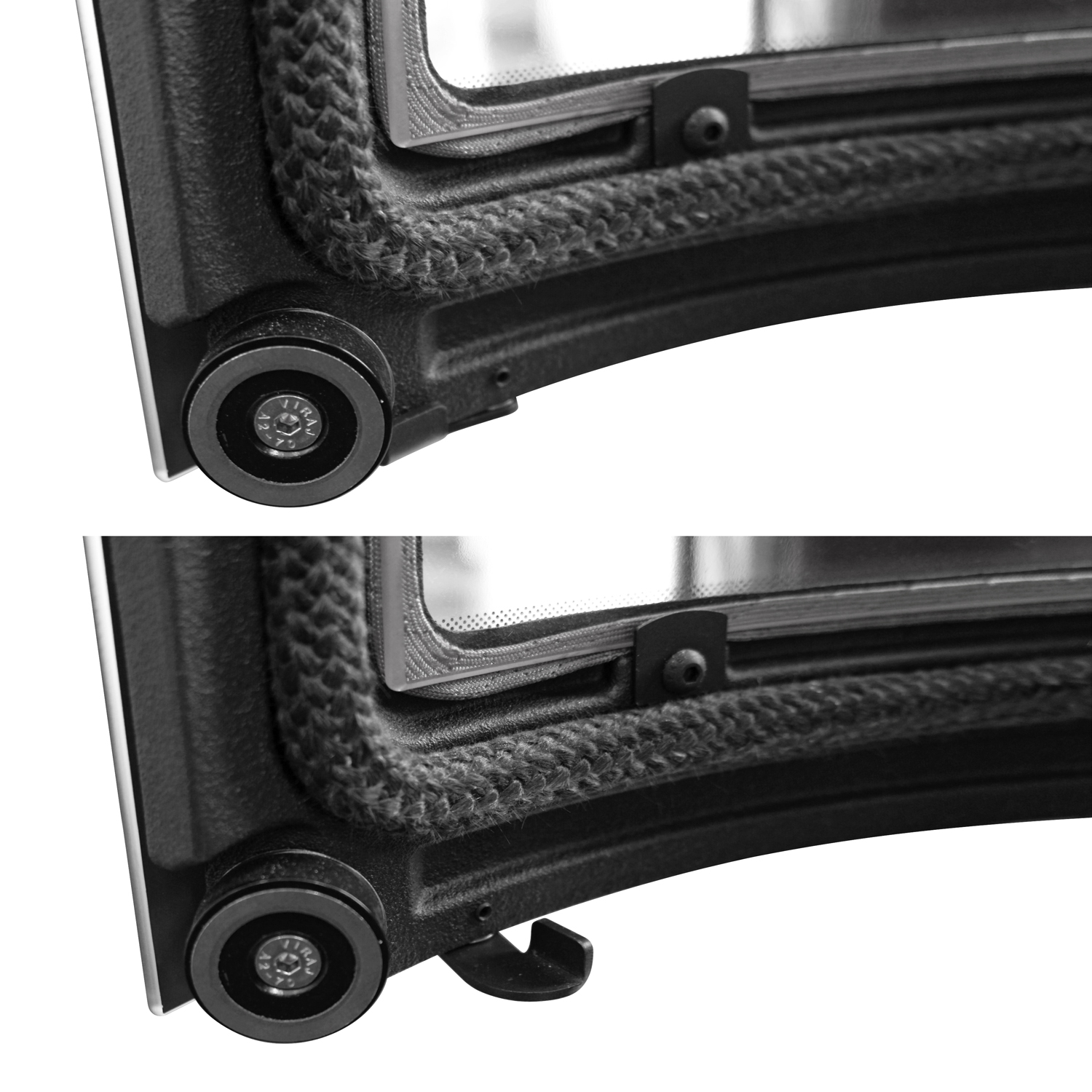 Poêle à bois Lotus Maestro 152 Noir/Calcaire, évacuation des fumées à l'arrière