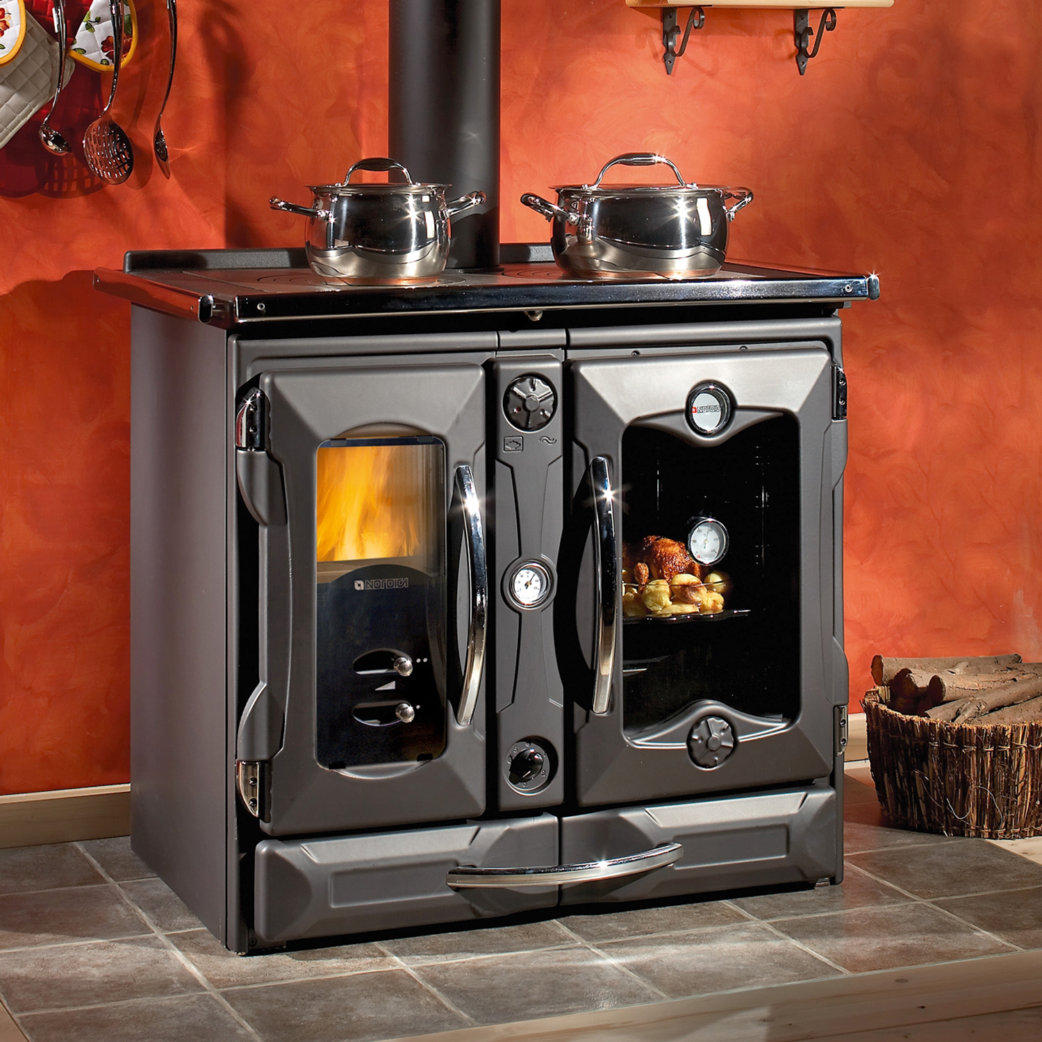 La Nordica Termosuprema Poêle à bois hydro anthracite