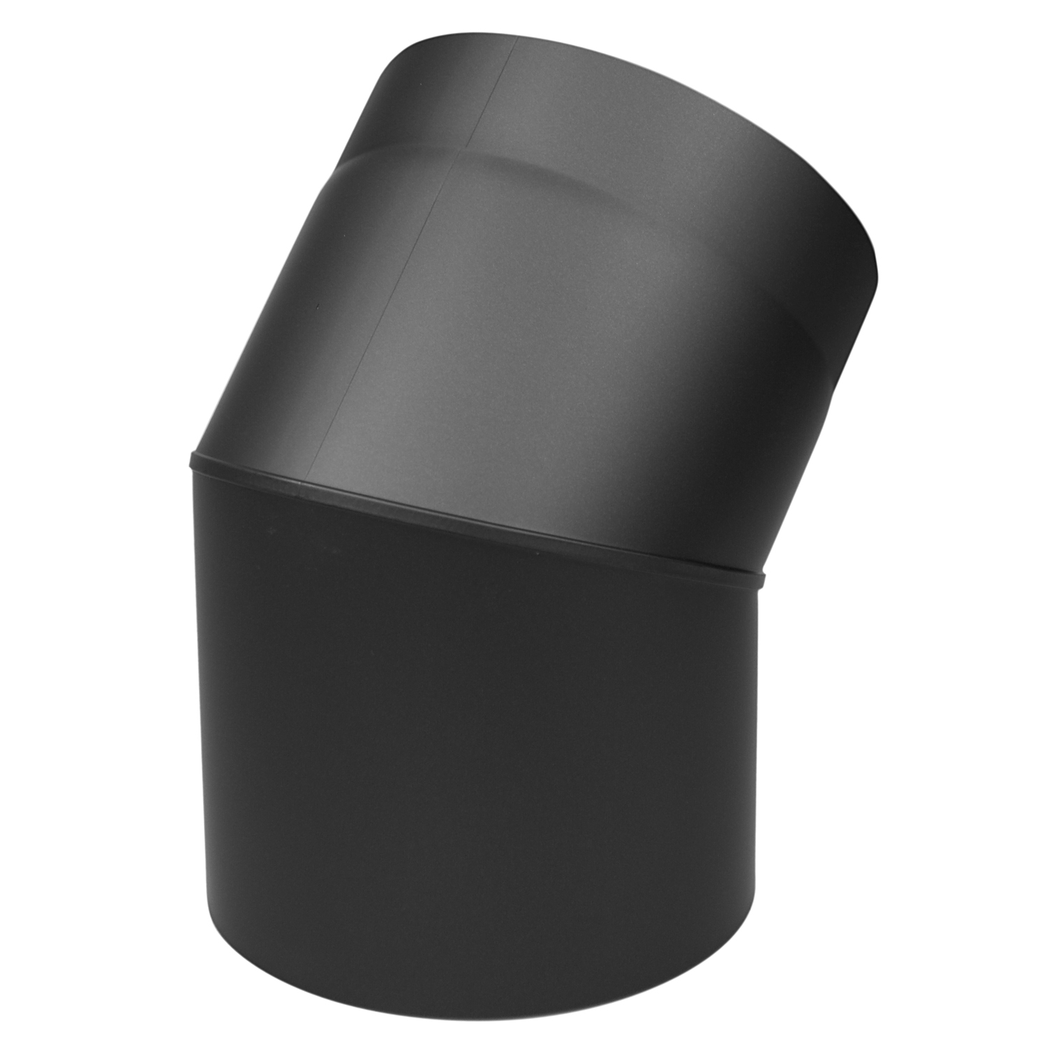 Raik Coltherm coude de tuyau de fumée 150mm noir double paroi 45° sans porte pour tuyau de fumée / conduit de fumée