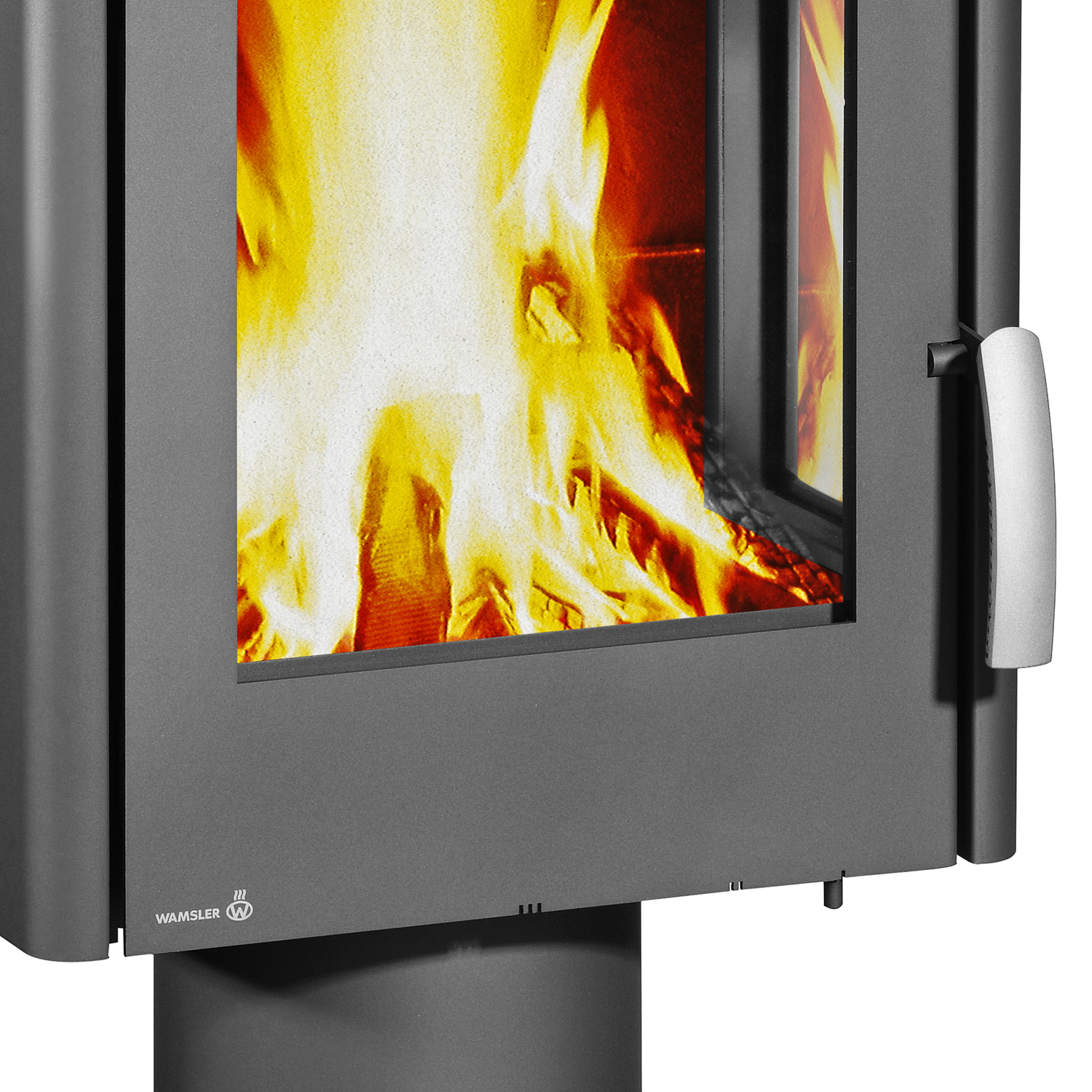 Poêle à bois Wamsler Trion en acier gris