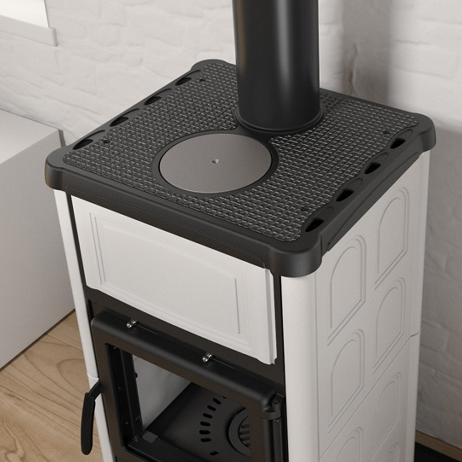 La Nordica Concita 2.0 Poêle à bois Majolique Blanc Infinity