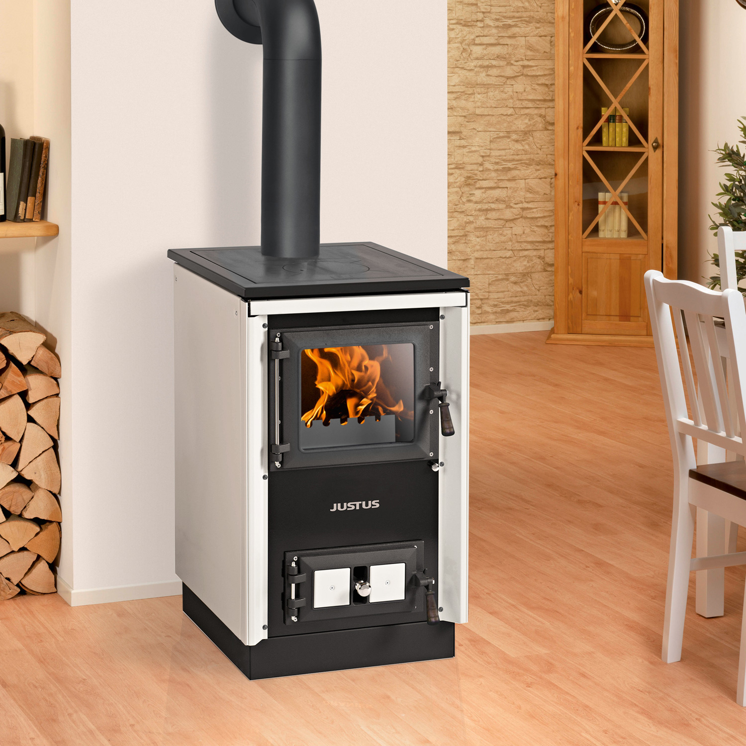 Justus Rustico-50 2.0 Poêle de cuisine Blanc