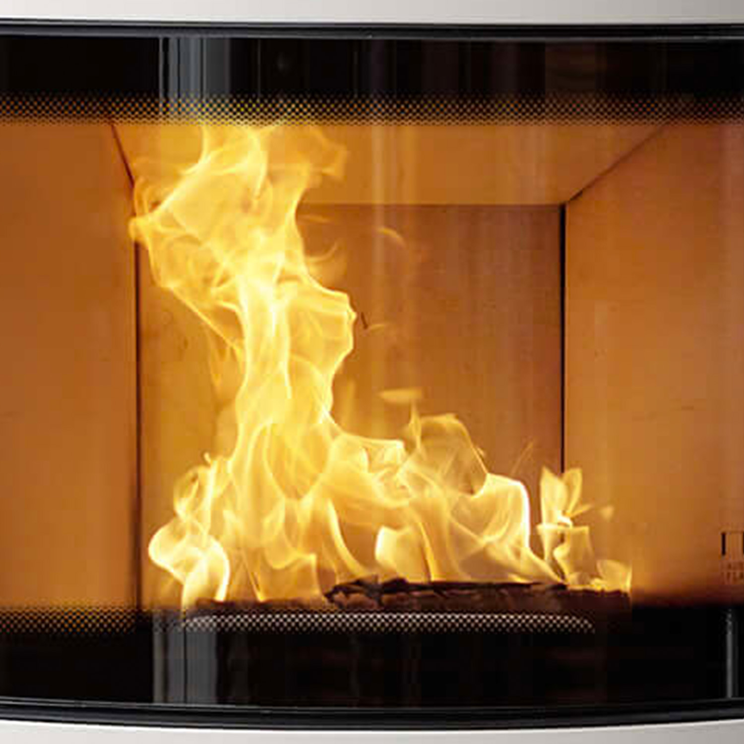 Austroflamm Fynn Xtra 2.0 poêle à bois acier noir/ revêtement céramique blanc fusion 60