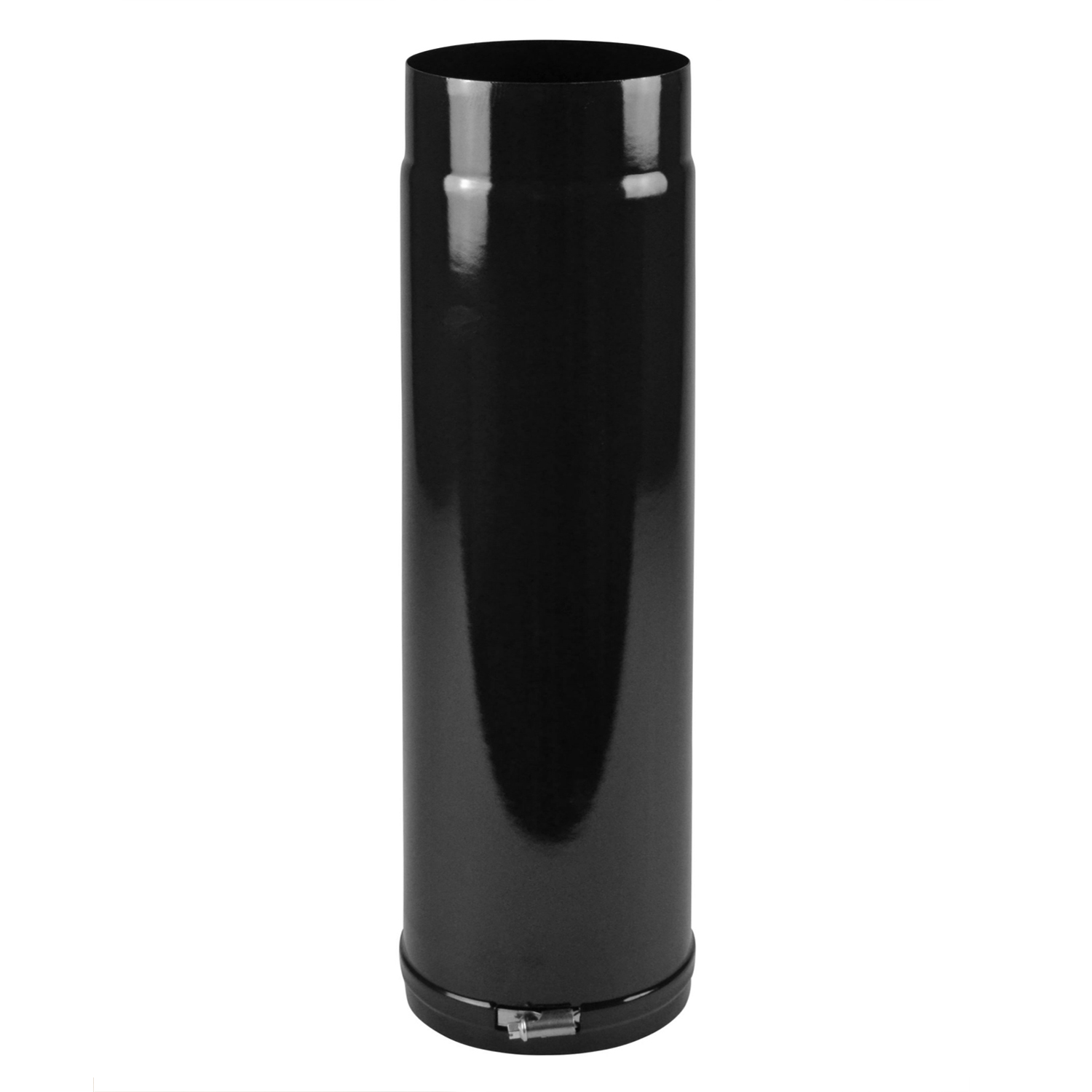 Tube de raccordement / Tuyau de poêle émaillé 120 mm - Longueur 500 mm Tube télescopique Noir