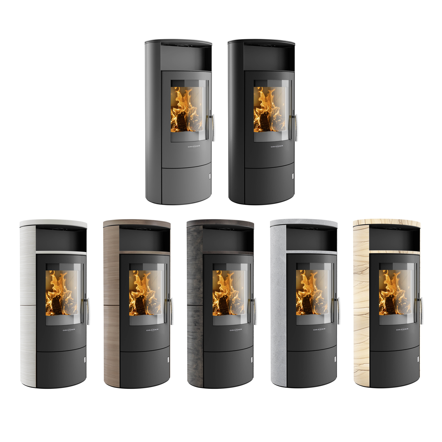 Oranier Polar 7 2.0 Poêle à bois Acier Noir