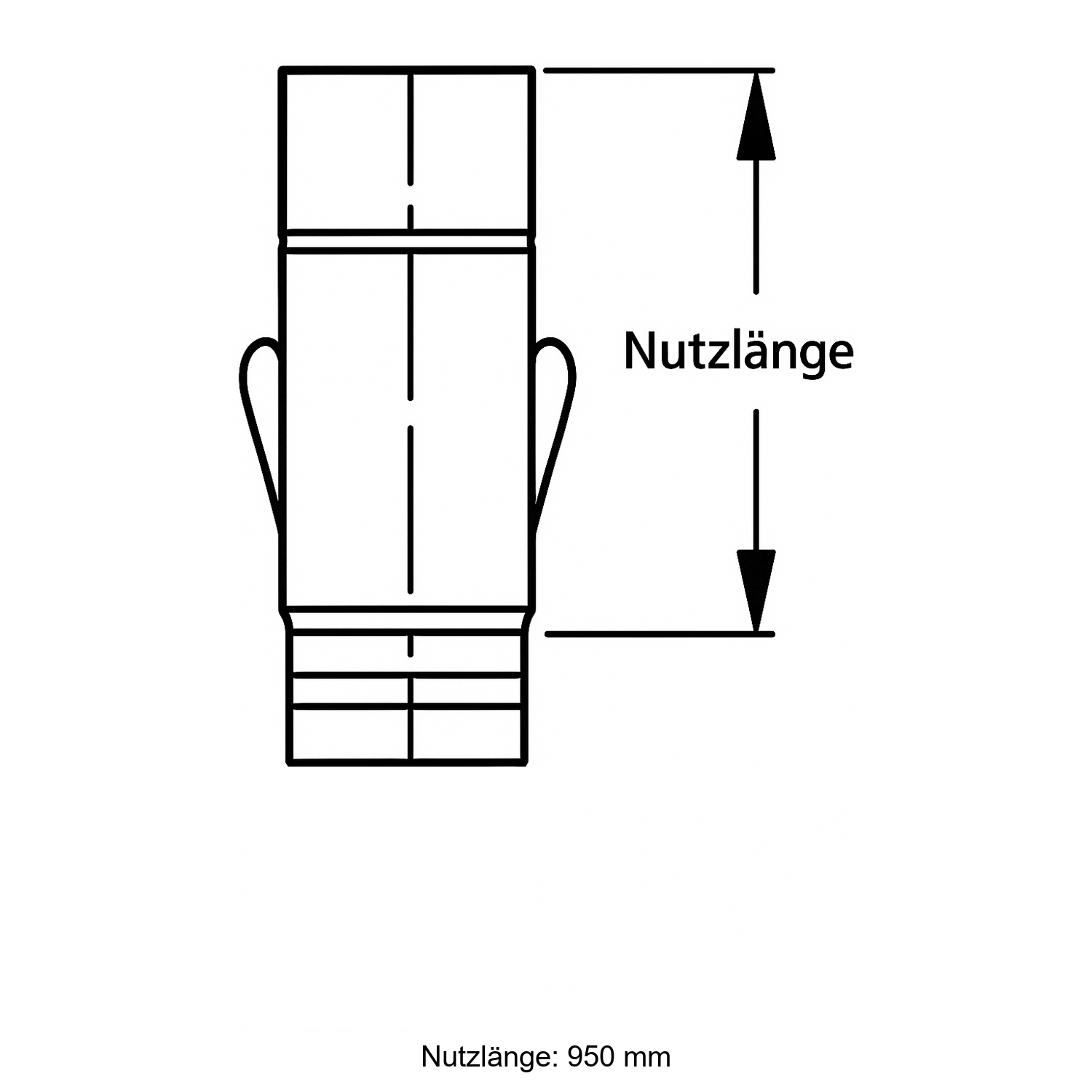 Schiedel PRIMA PLUS élément de purge 1000mm Ø113 mm simple paroi mat