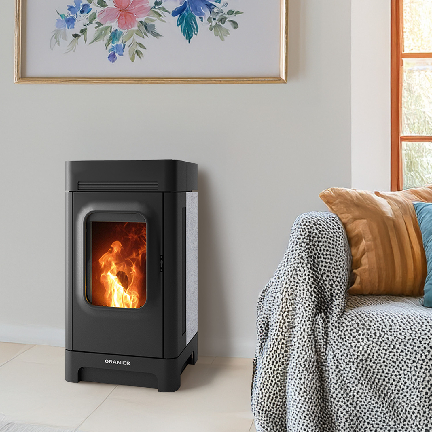 Oranier Calimo poêle à granulés pierre ollaire