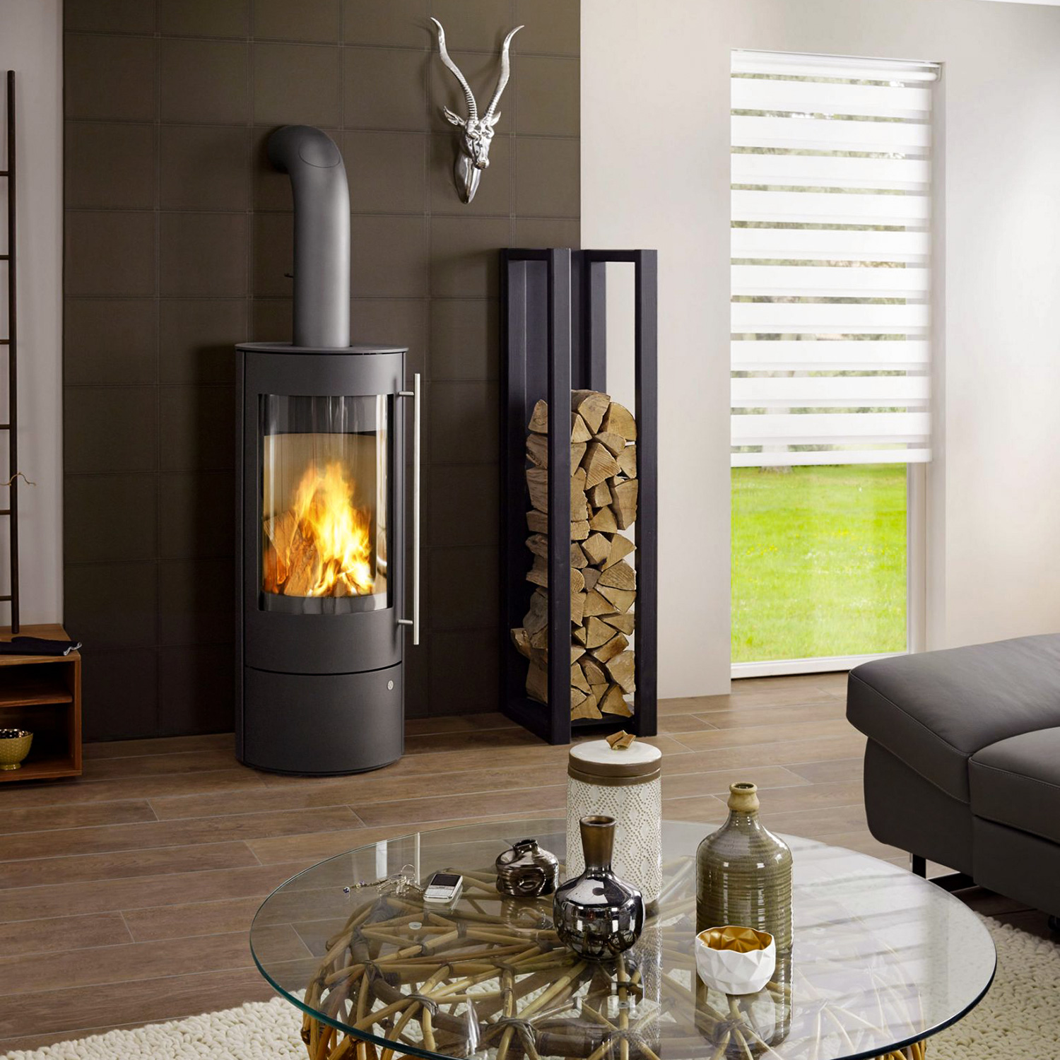 Poêle à bois Olsberg Palena Compact en acier noir