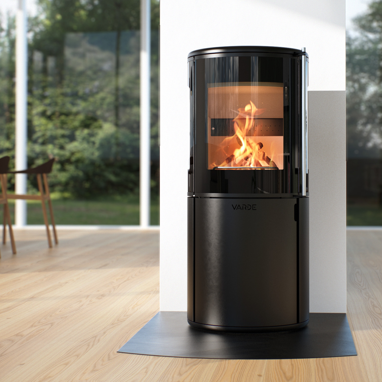 Poêle à bois VARDE NORDIC 9 AIR en acier noir