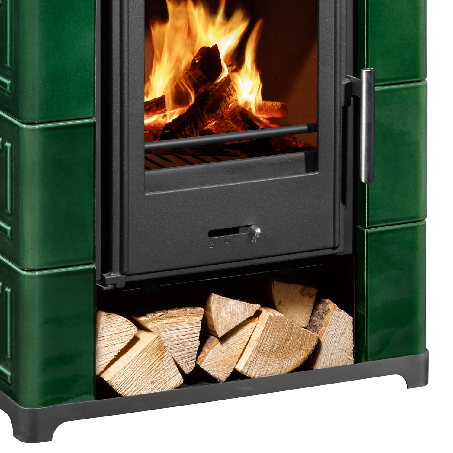 Wamsler Montafon Poêle à bois Céramique Verte
