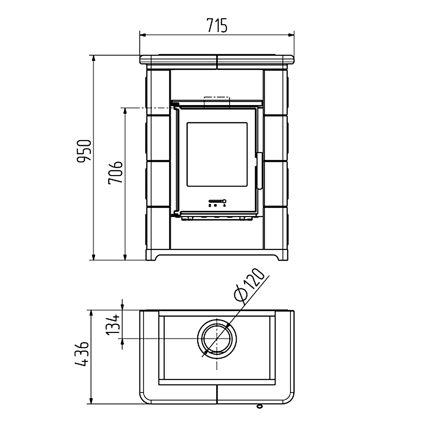 Wamsler Montafon S poêle à bois céramique beige