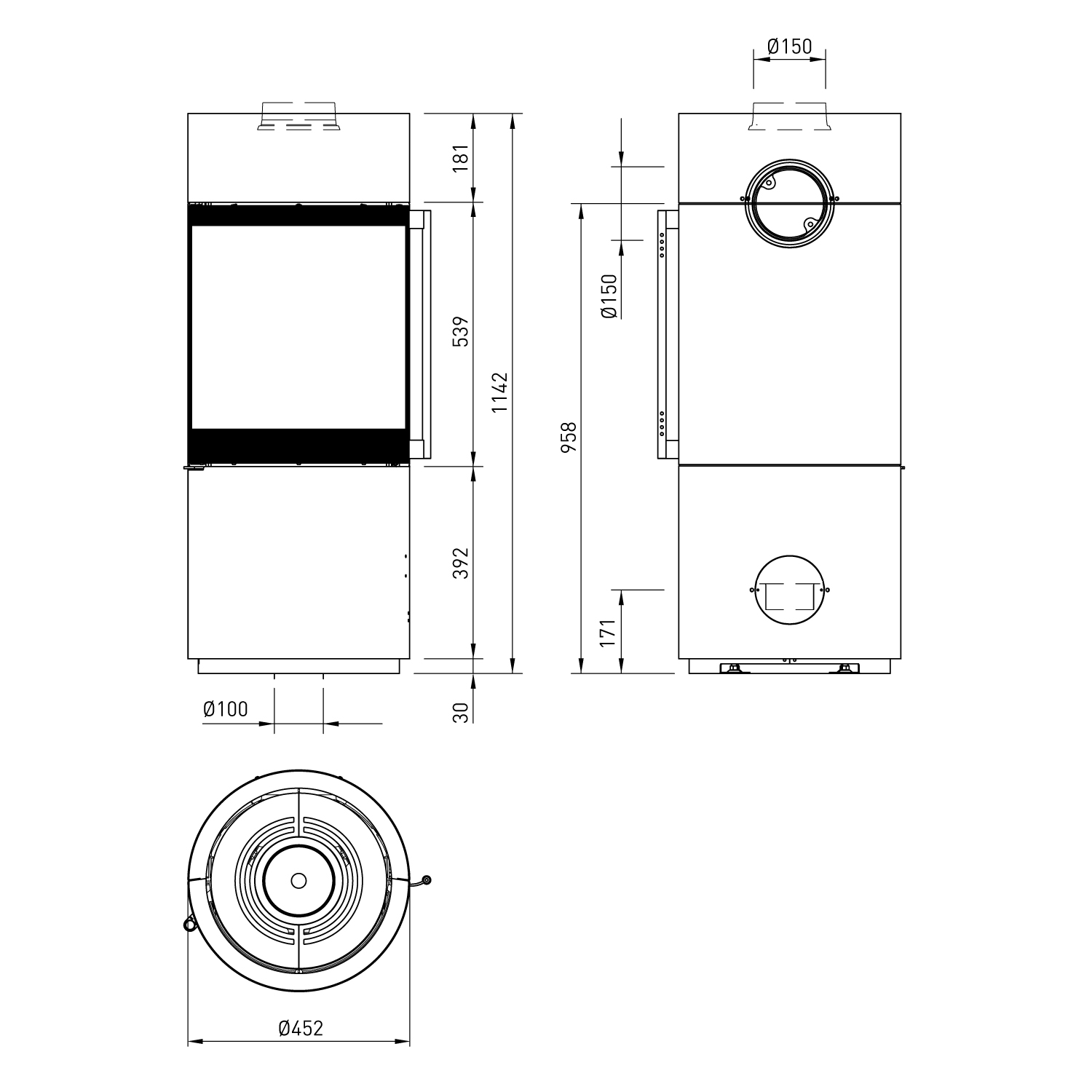 Spartherm Passo XS RLU Poêle à bois Blanc