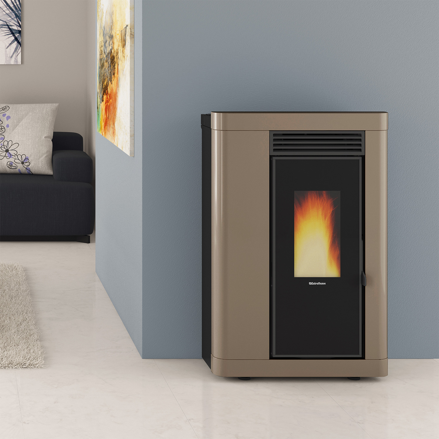Extraflame Annabella AD Evo poêle à granulés acier Tortora mat