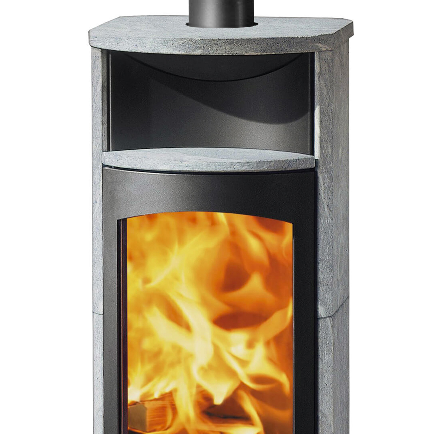 Austroflamm Flok 2.0 Poêle à bois en stéatite, RR dessus