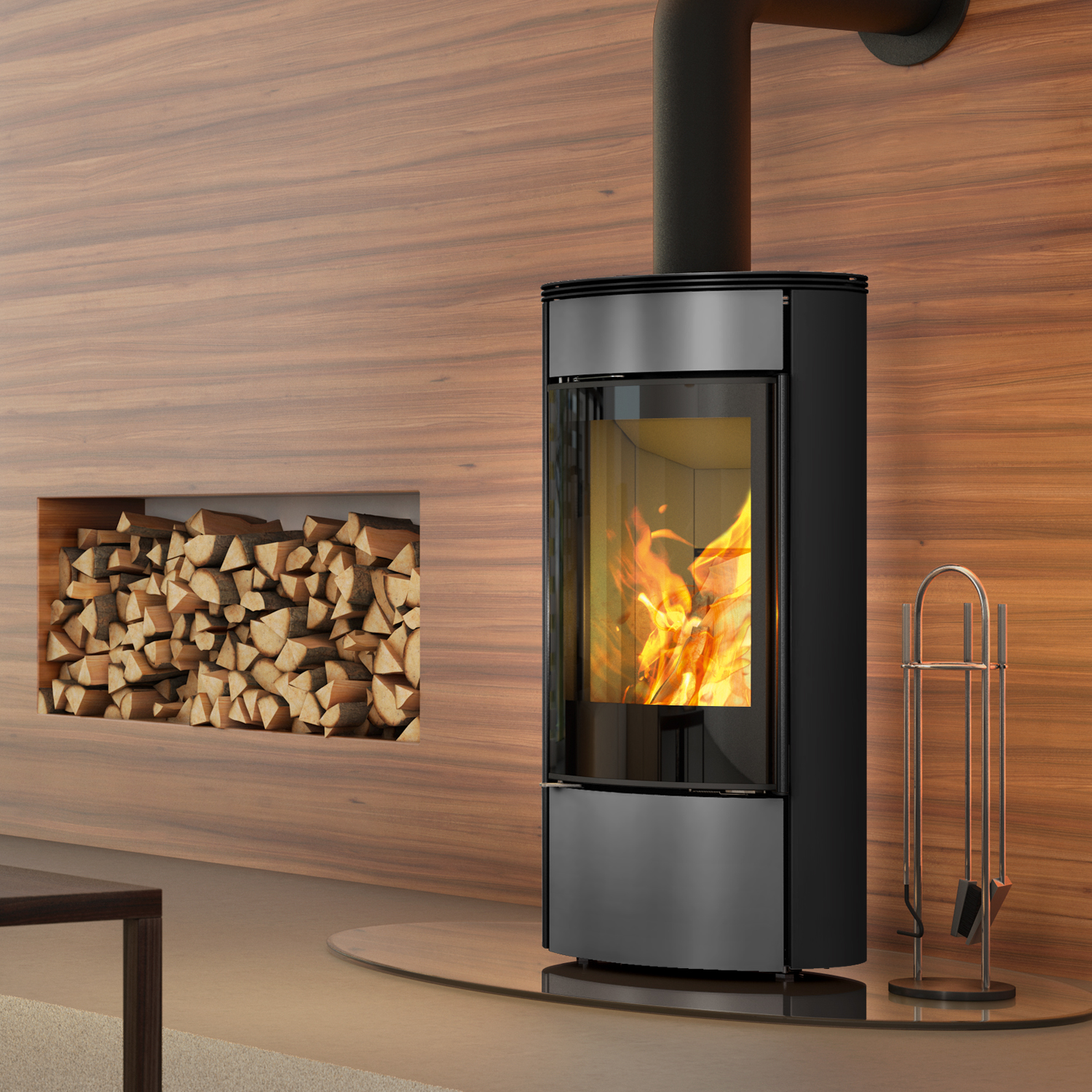 Spartherm Senso S Poêle à bois Titane / Nero