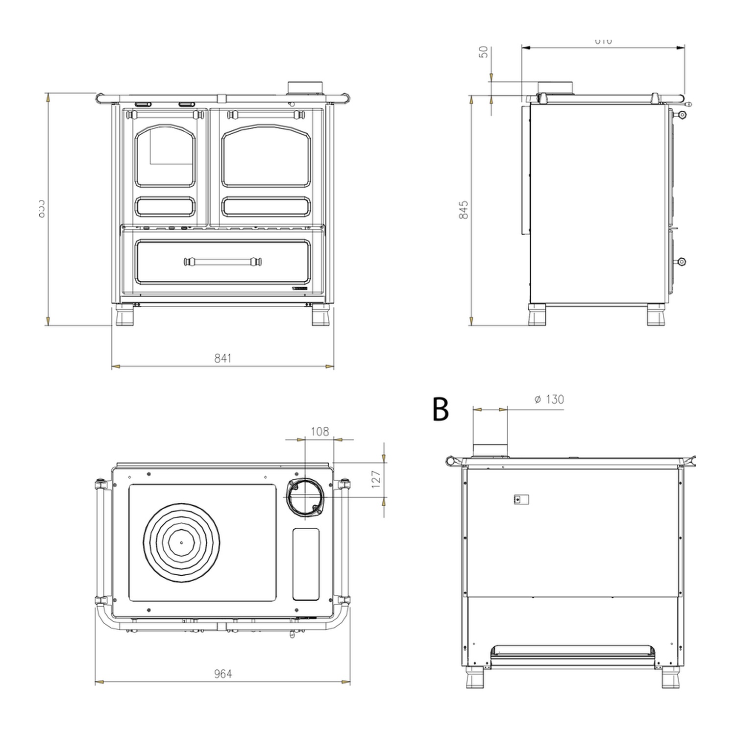 La Nordica FAMILY.16 4,5 - Blanc cuisinière à bois