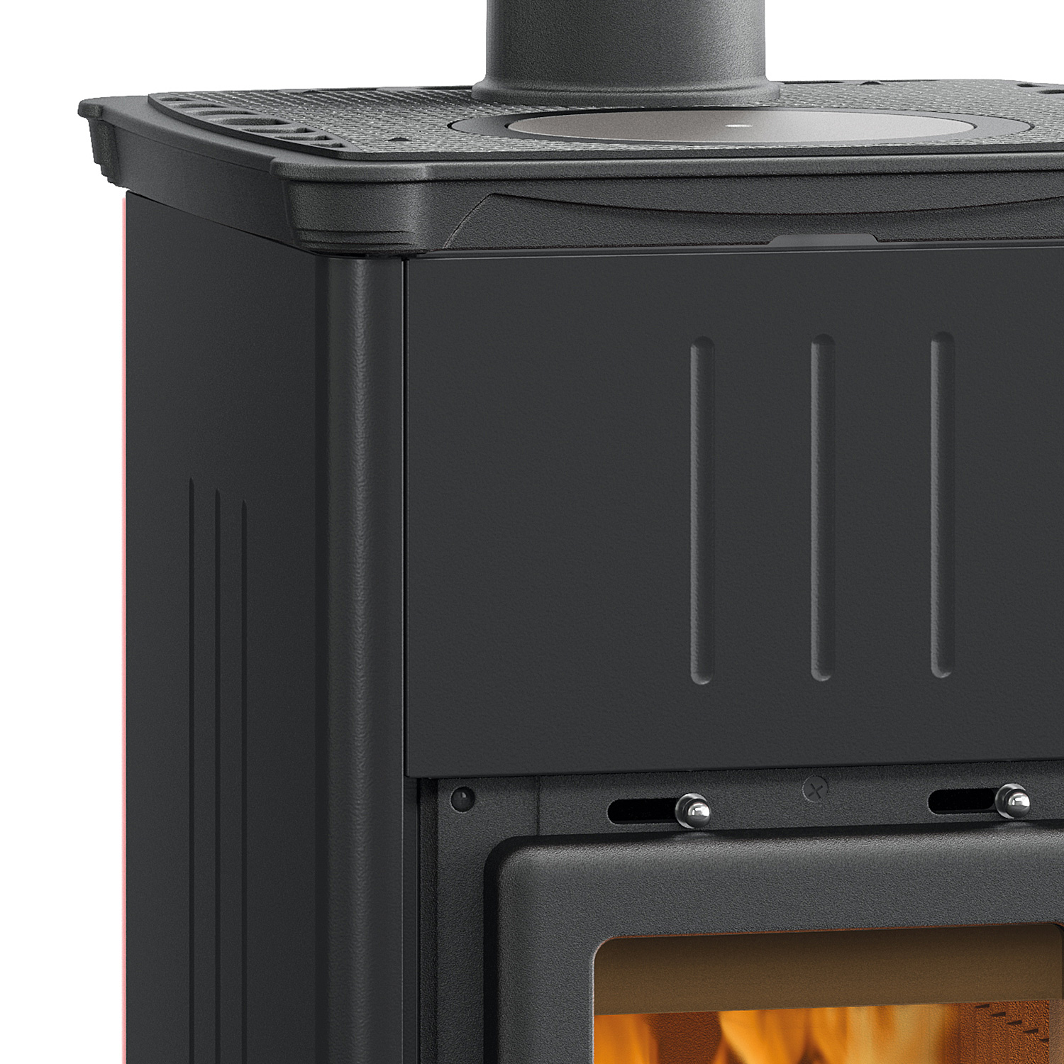 Poêle à bois La Nordica Emiliana Acier Noir-Anthracite