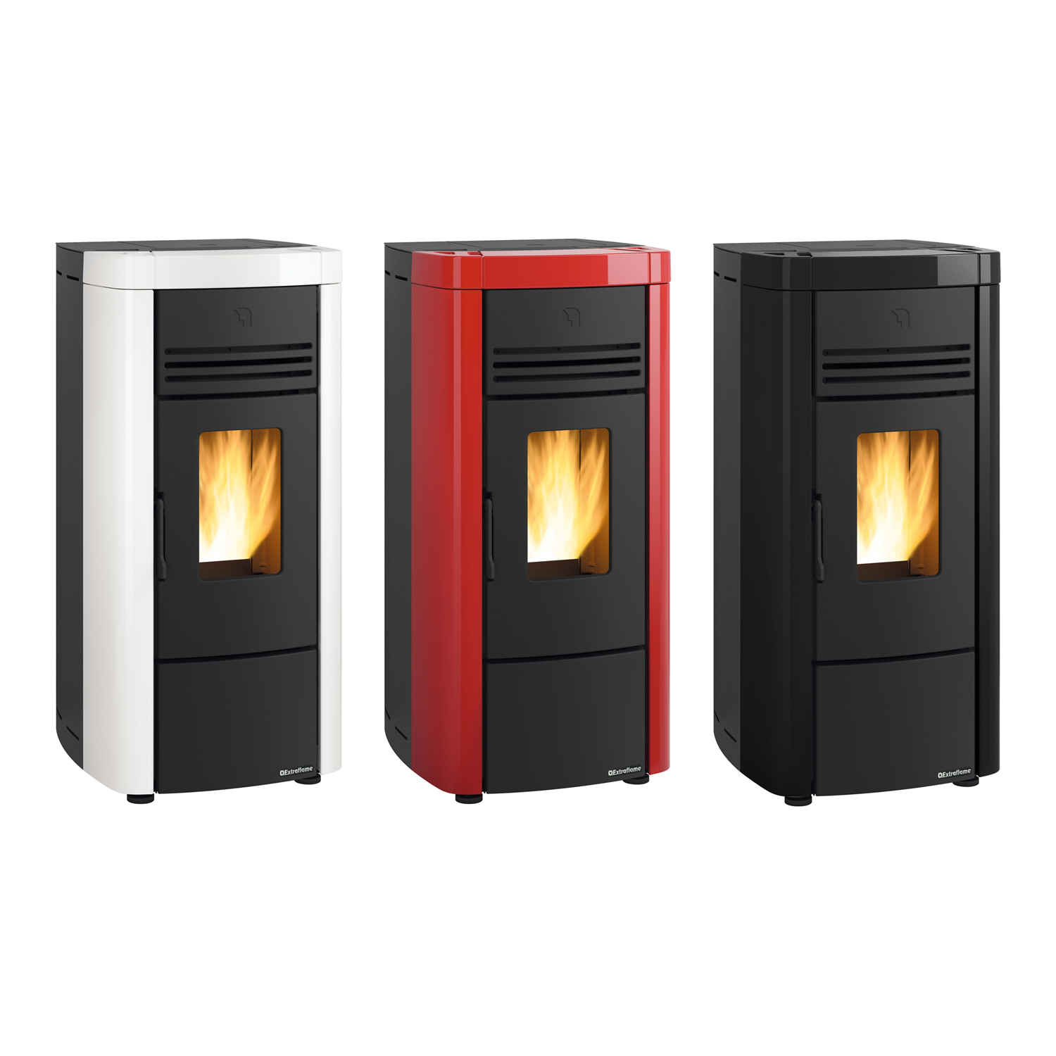 Extraflame Evolution Line Angela EVO poêle à granulés acier blanc