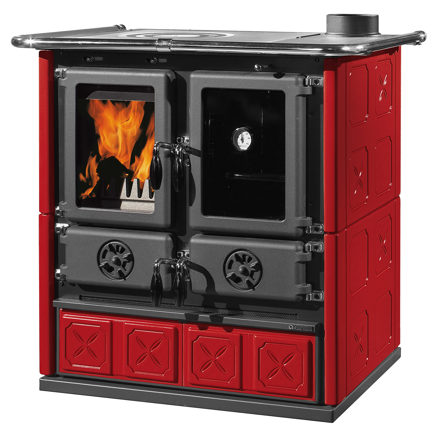 La cuisinière La Nordica Rosetta 5.0 Majolika Bordeaux