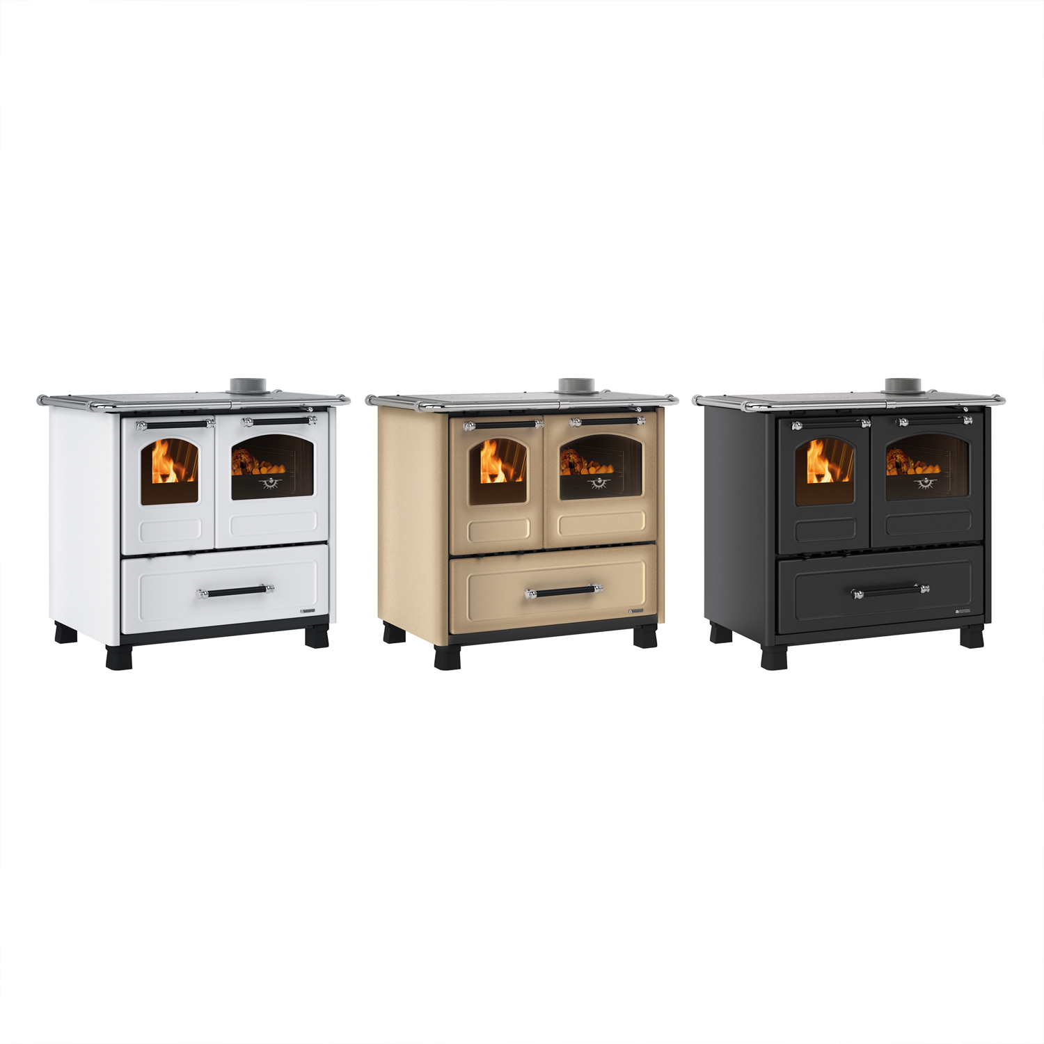 La Nordica Family 4,5 poêle à bois en acier blanc