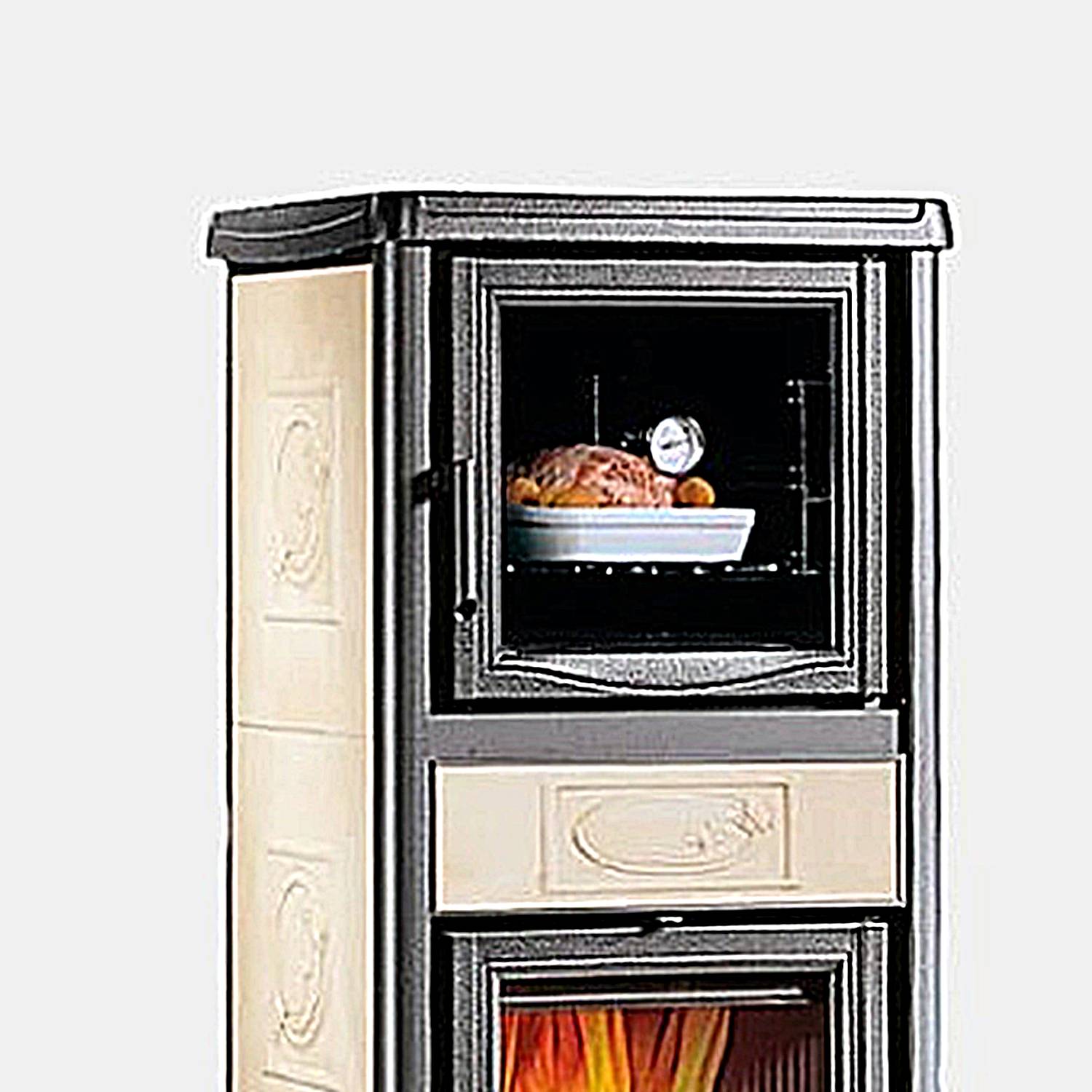 La Nordica T.ROSSELLA PLUS FORNO DSA.16 céramique - Panna poêle à bois