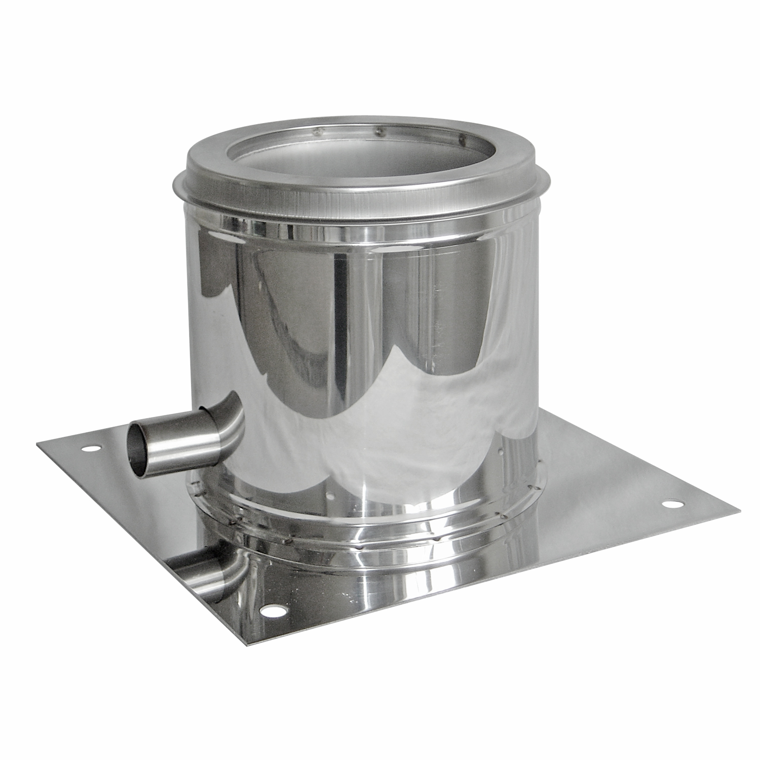 Opsinox conduit de cheminée en acier inoxydable 130 mm console de sol avec évacuation des condensats BPDC