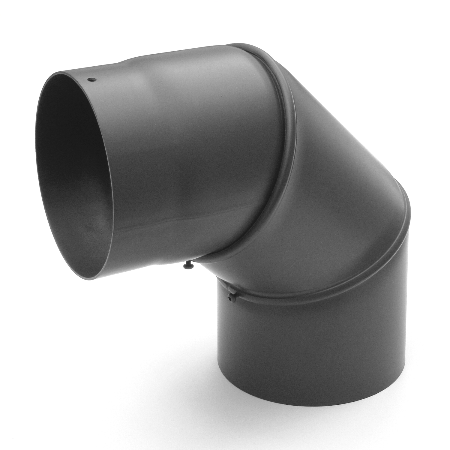 Raik Basic coude de tuyau de fumée 130mm gris fonte 0–90° sans porte pour tuyau de fumée / conduit de fumée