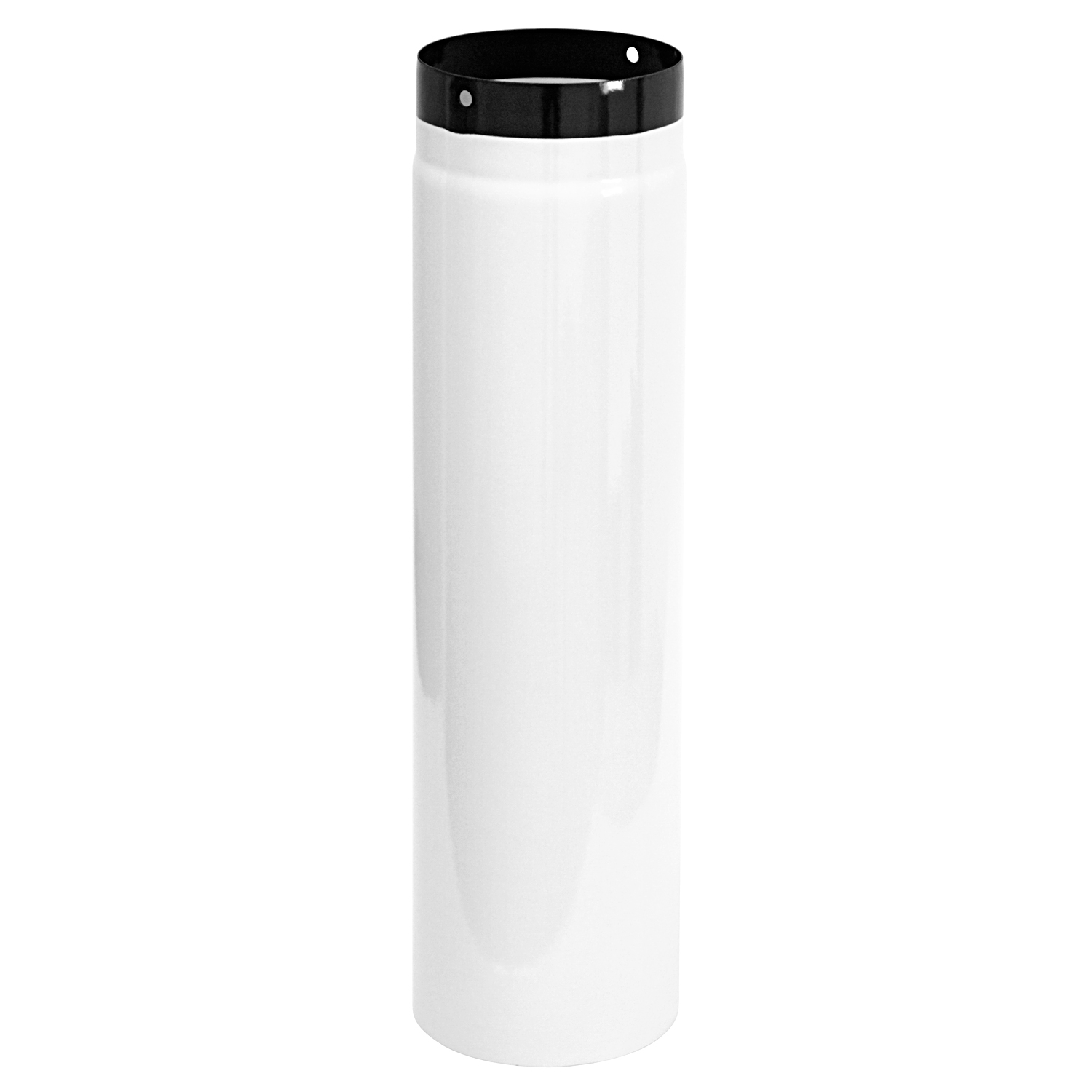 Tuyau de fumée / Tuyau de poêle émaillé 150 mm - 500 mm Blanc
