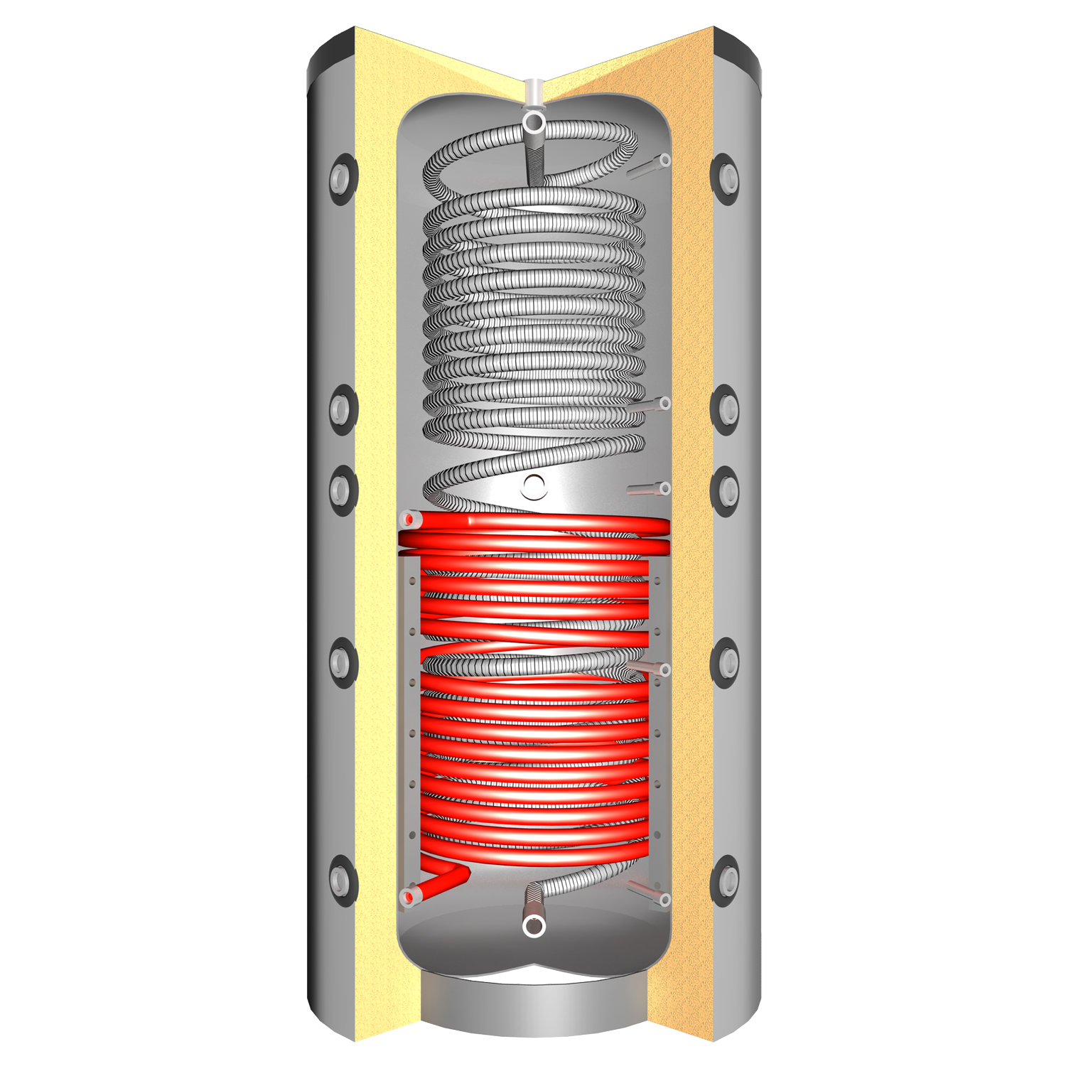 Schmitzker No4 22kW insert de cheminée à eau avec cadre en verre - Ensemble complet avec ballon tampon SHS 900 + 1 SWT, y compris l'isolation.