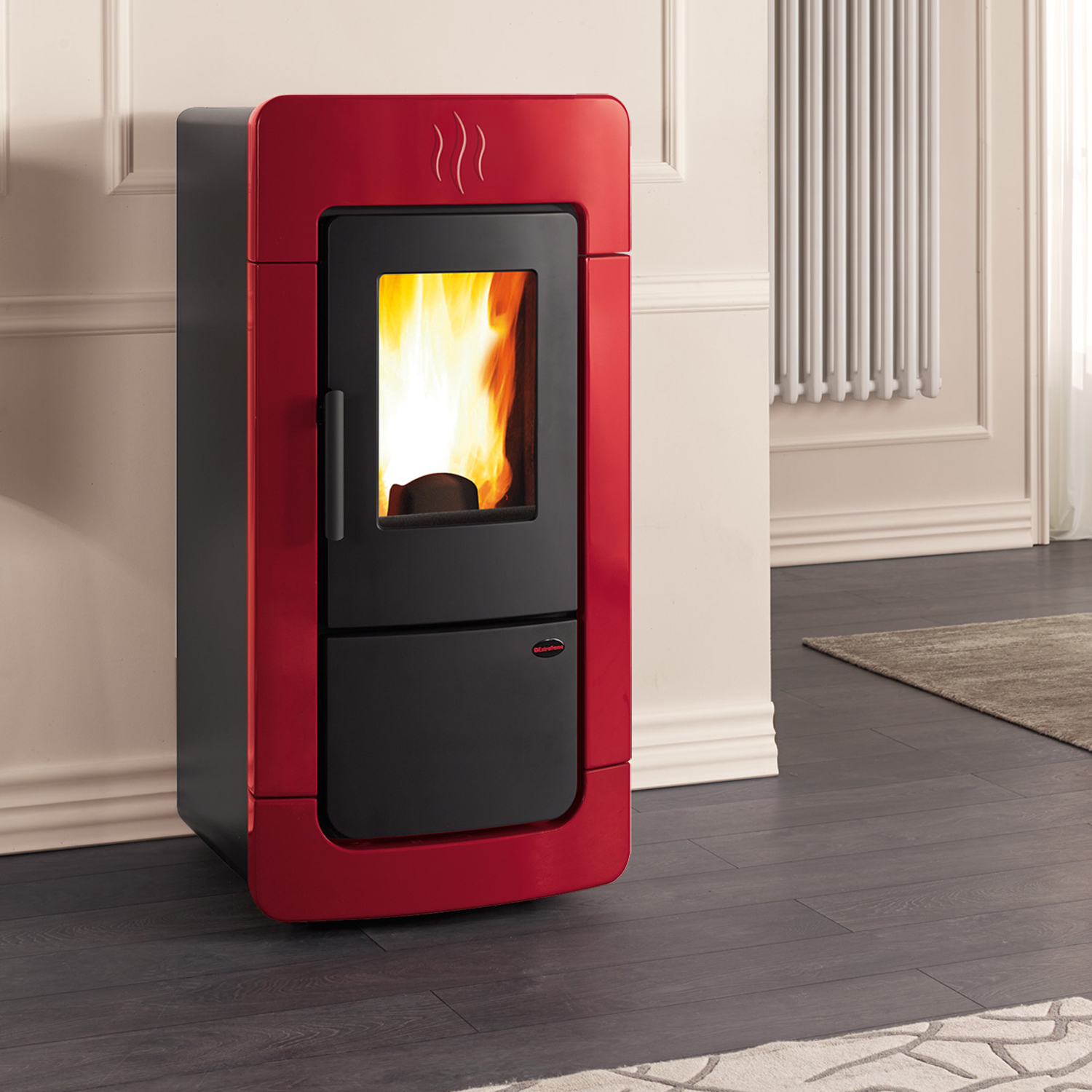 Extraflame Diadema Idro EVO poêle à granulés bouilleur Bordeaux Extraflame Diadema Idro EVO poêle à granulés bouilleur Bordeaux