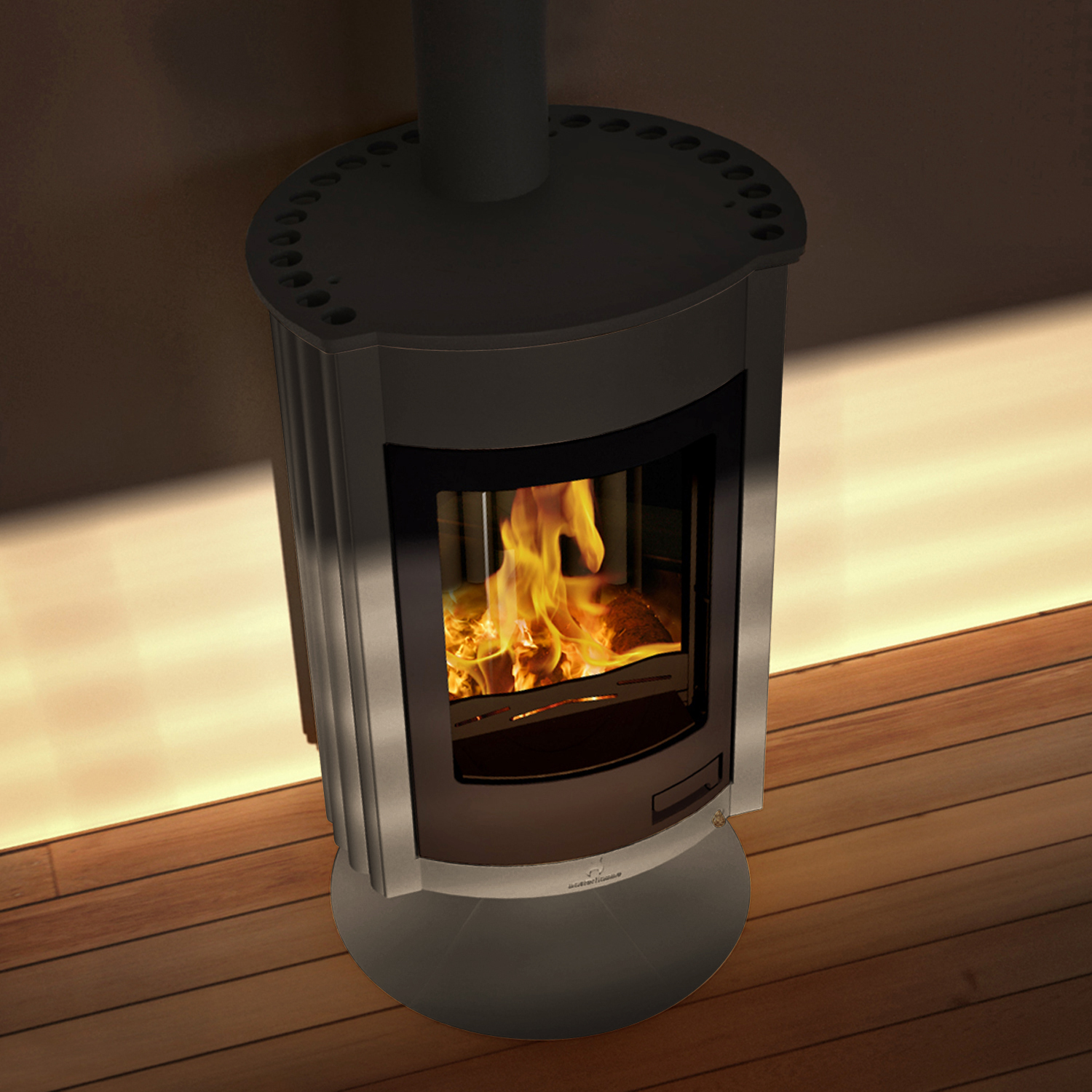 Poêle à air chaud Masterflamme Medie II Gris