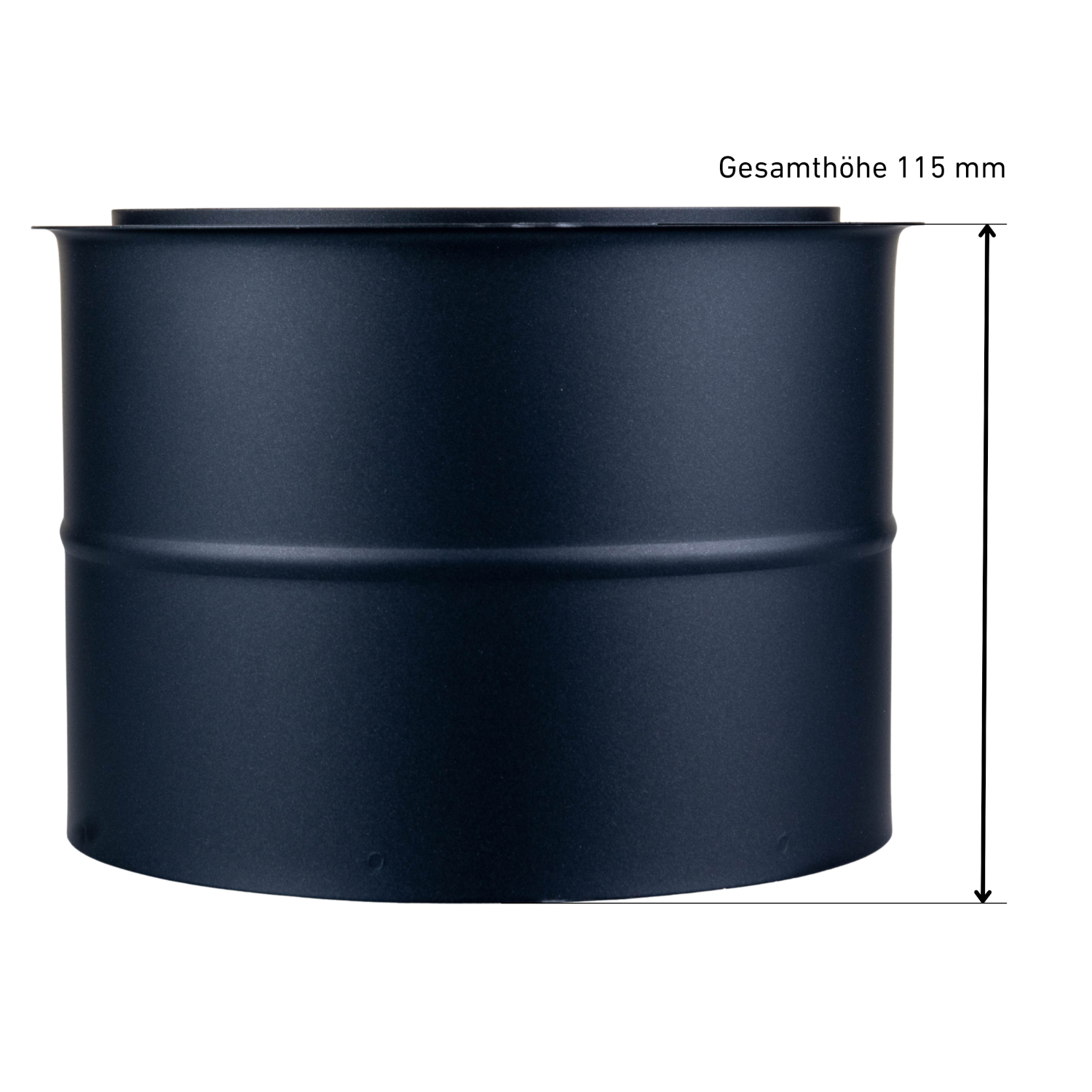 Raik Basic Doublure de paroi double 150mm noir pour tuyau de fumée / conduit de fumée