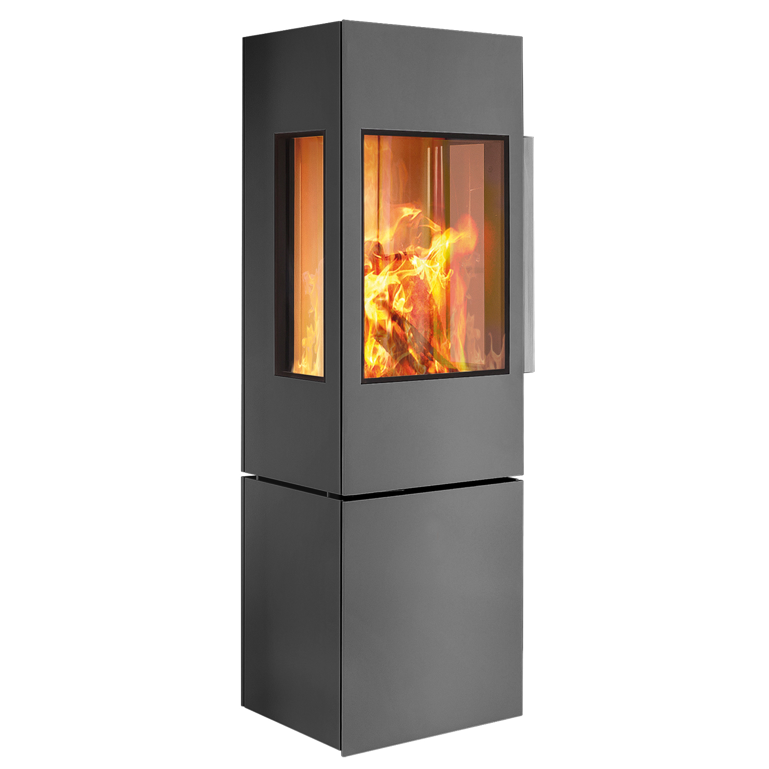 Spartherm SEO L leva Poêle à bois Titane