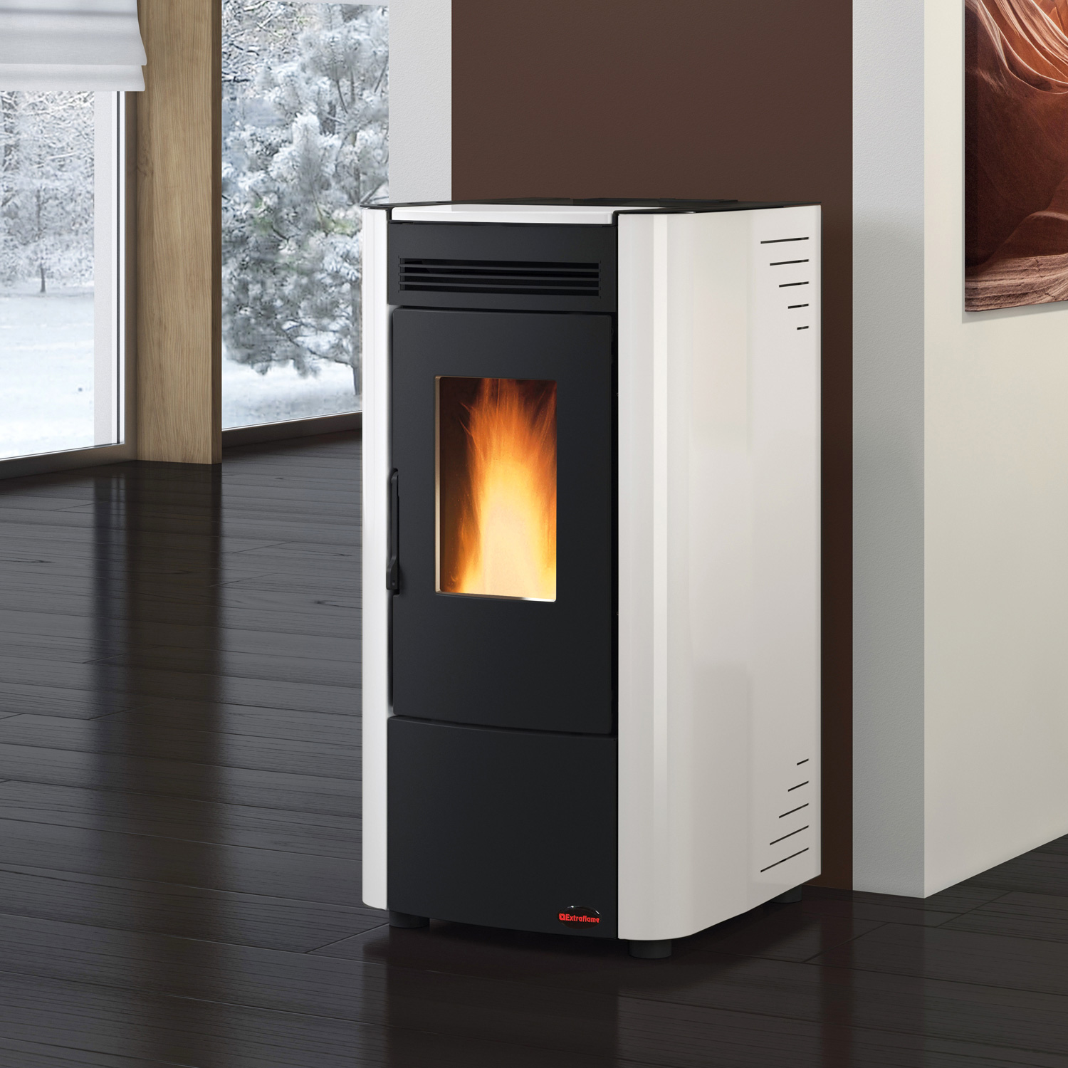 Extraflame Ketty 5.0 Pelletofen Stahl Weiß Extraflame Ketty 5.0 Pelletofen Stahl Weiß