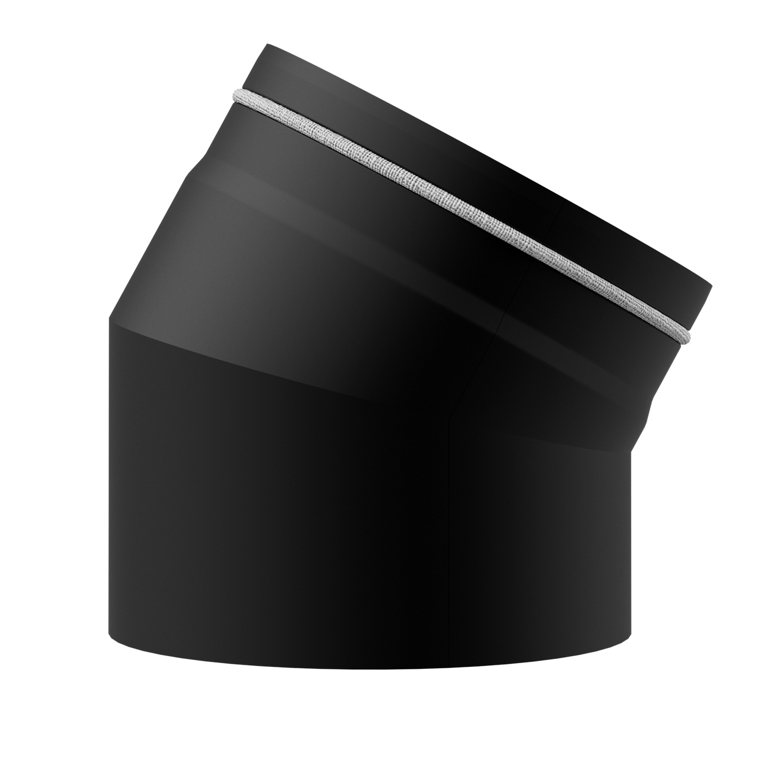 Raik Lifestyle DUO coude de tuyau de fumée 180mm noir 30° pour tuyau de fumée / conduit de fumée
