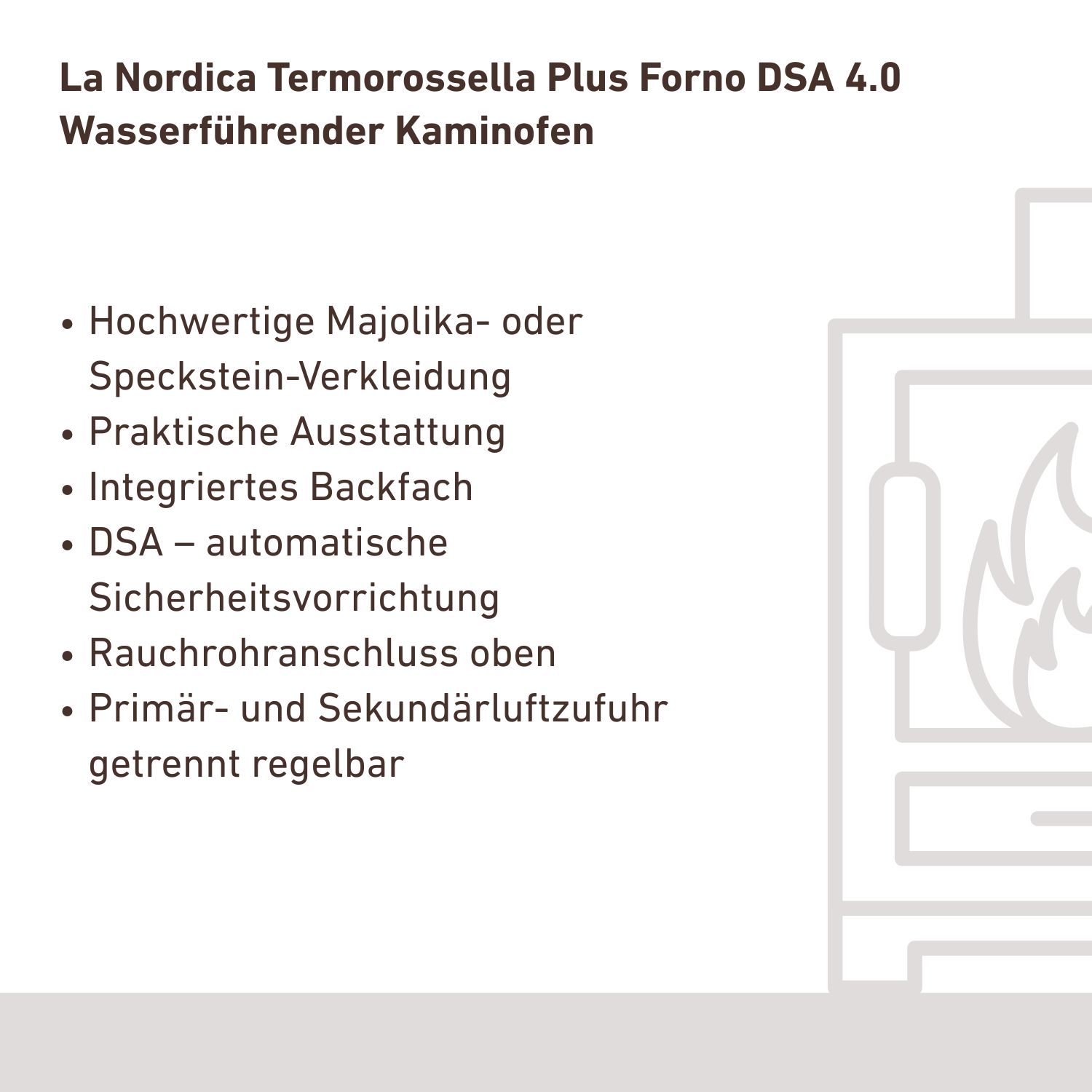 La Nordica Termorossella Plus Forno DSA 4.0 Poêle à bois hydraulique en pierre ollaire