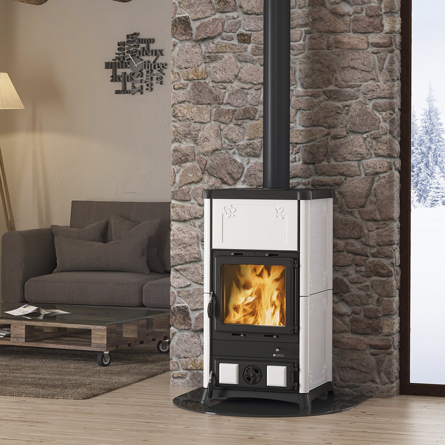 La Nordica FEDORA.16 - Blanc poêle à bois