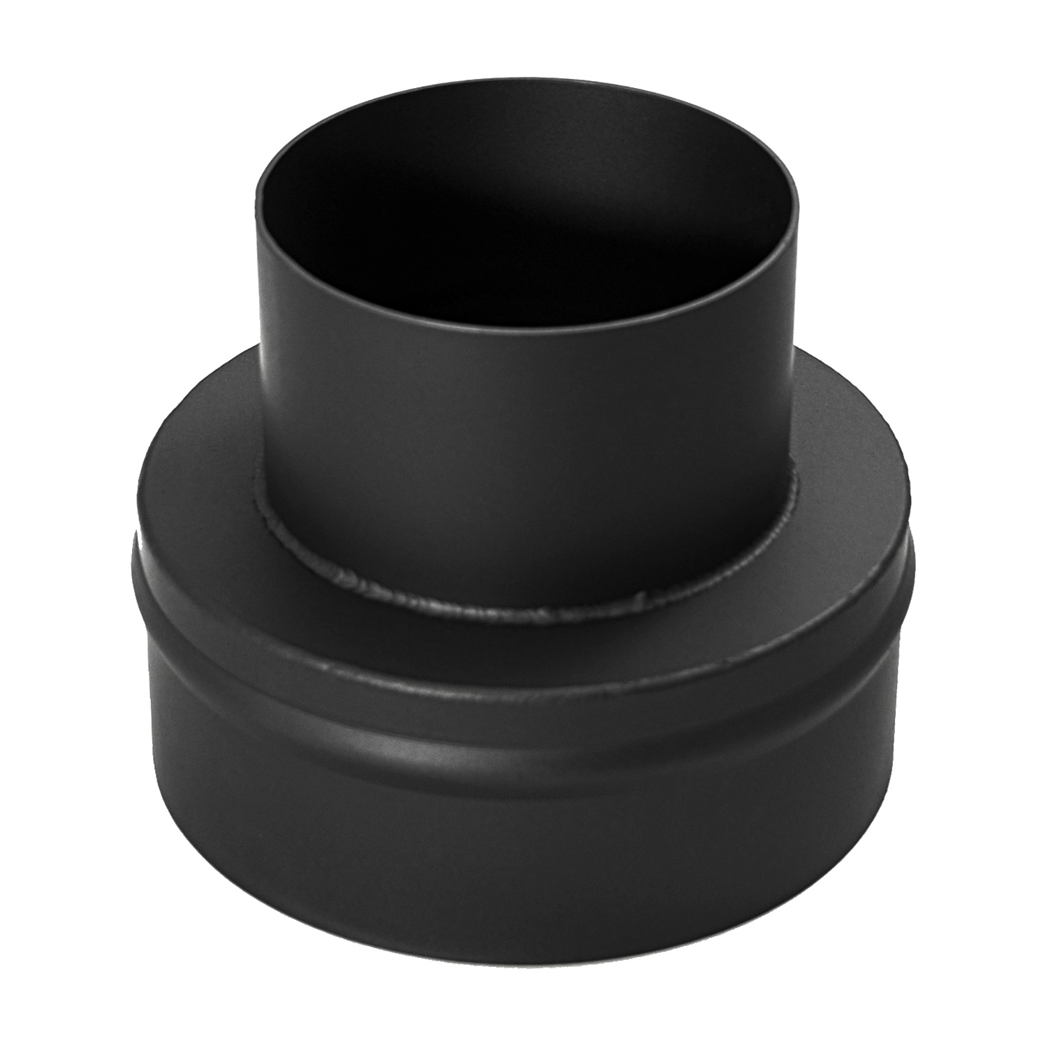 Réduction de tuyau de poêle / conduit de fumée 200mm - 130mm noir