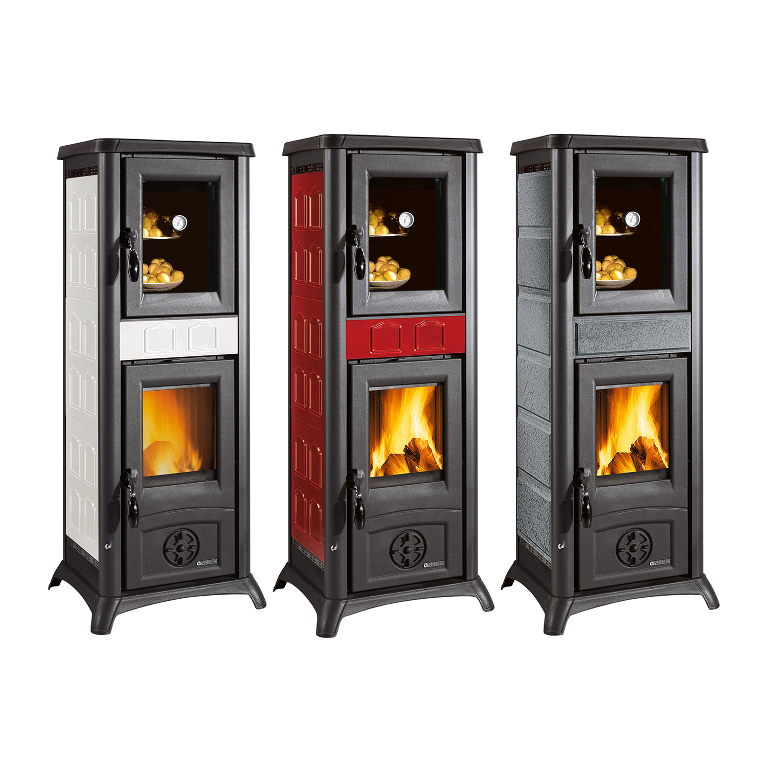 La Nordica Gemma Forno 5.0 Poêle à bois en céramique Élégance Bordeaux