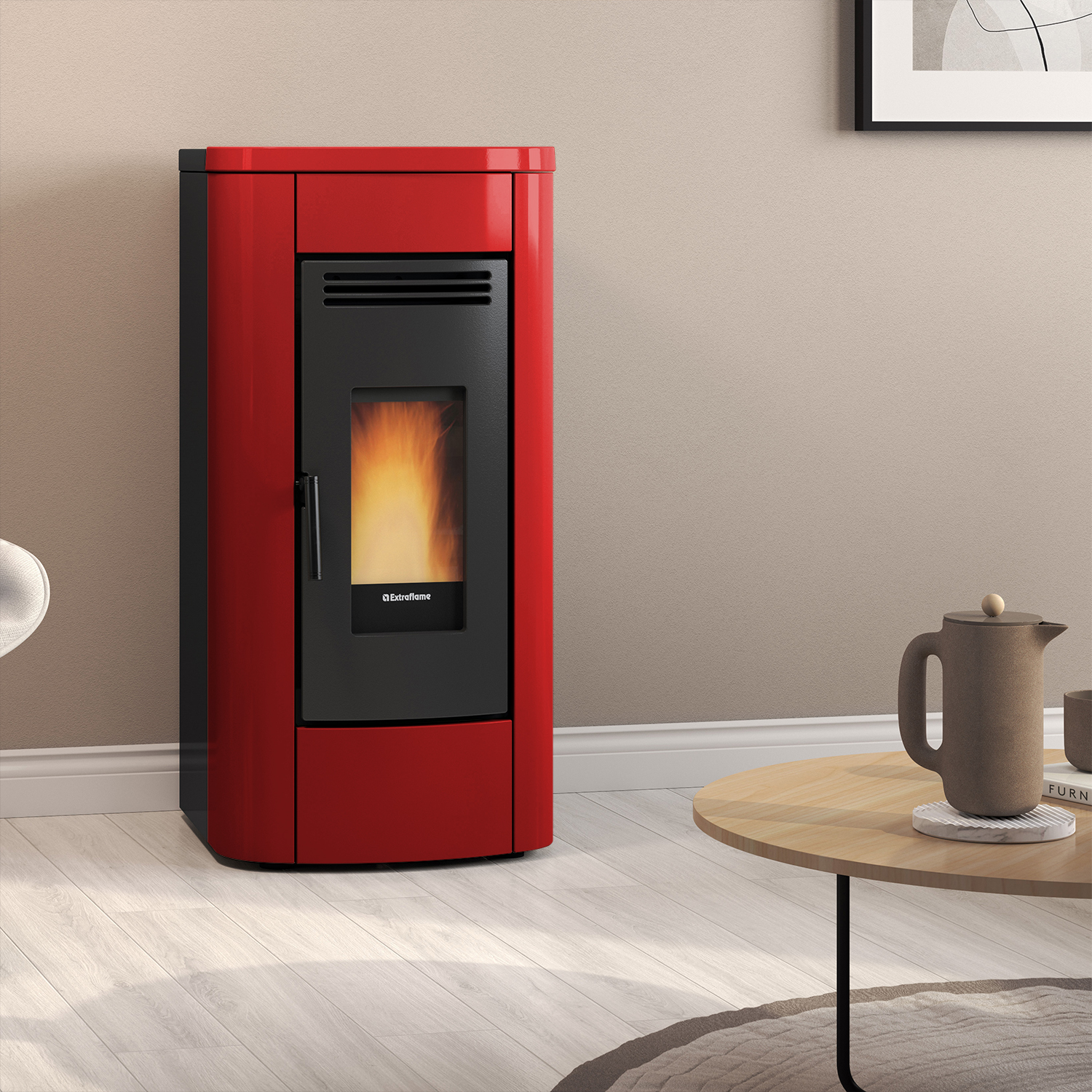Extraflame Klaudia Plus Poêle à granulés Acier Bordeaux Extraflame Klaudia Plus Poêle à granulés Acier Bordeaux