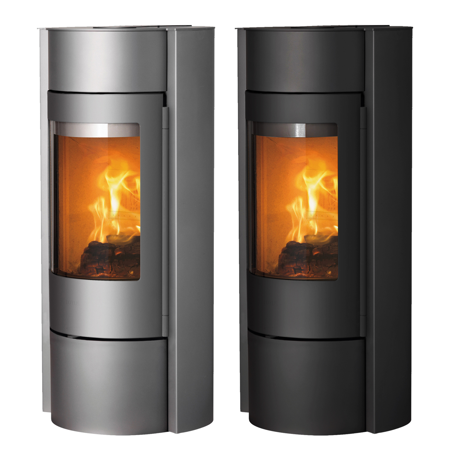 Poêle à bois Lotus Prestige MST Noir, sortie de fumée par le haut