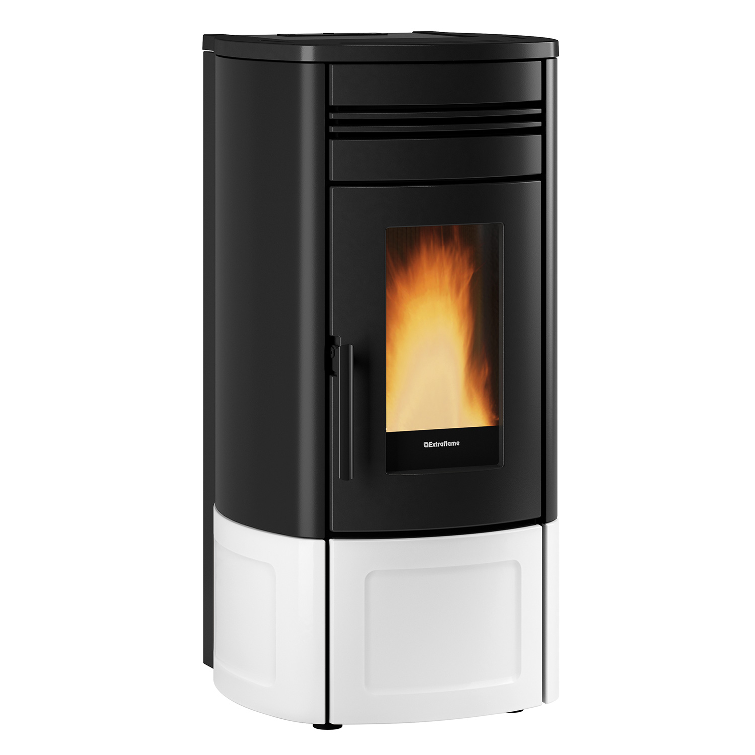 Extraflame Evolution Line Noris Lux poêle à granulés acier majolique blanc