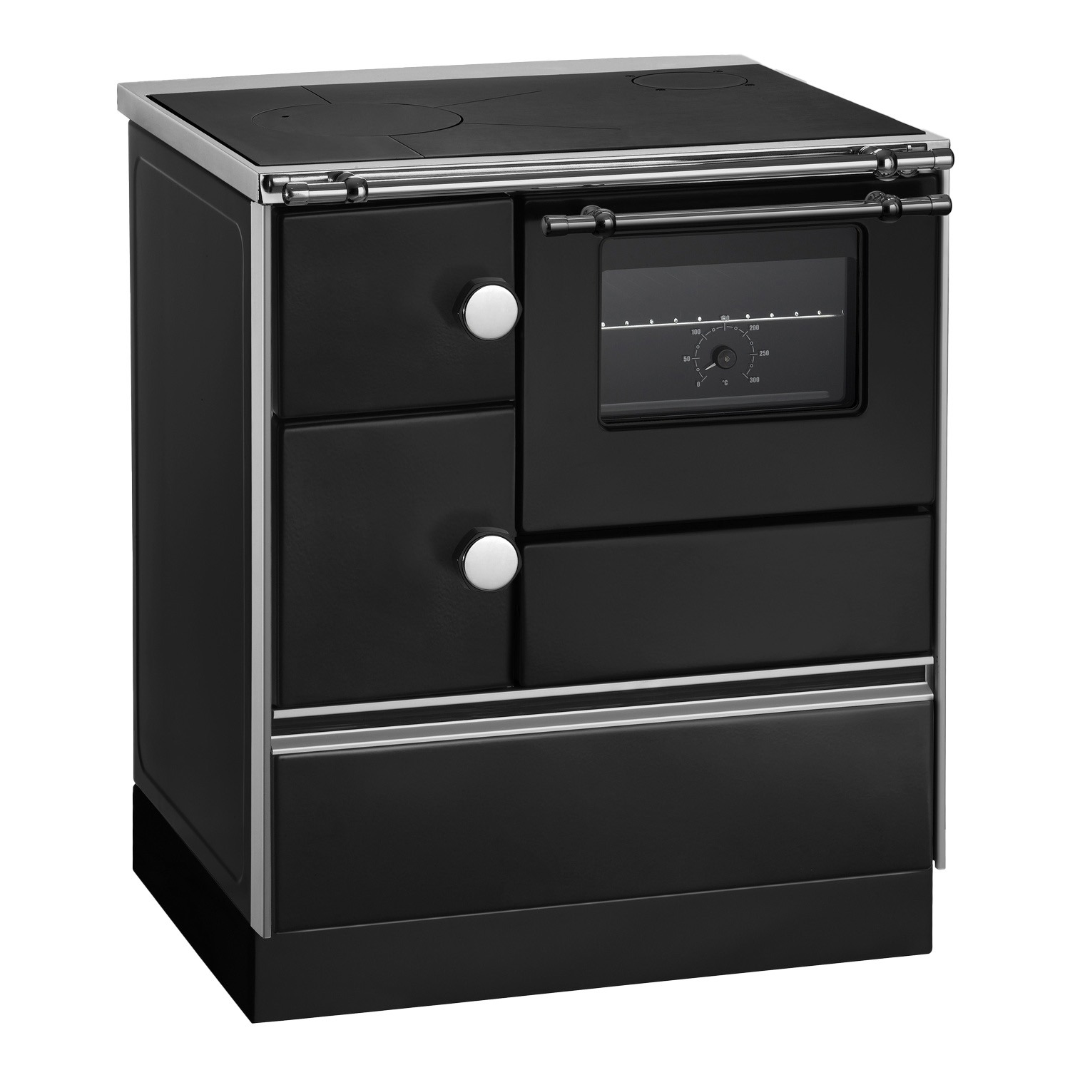 Westminster cuisinière à bois K 76-70 noir raccordement tuyaux gauche