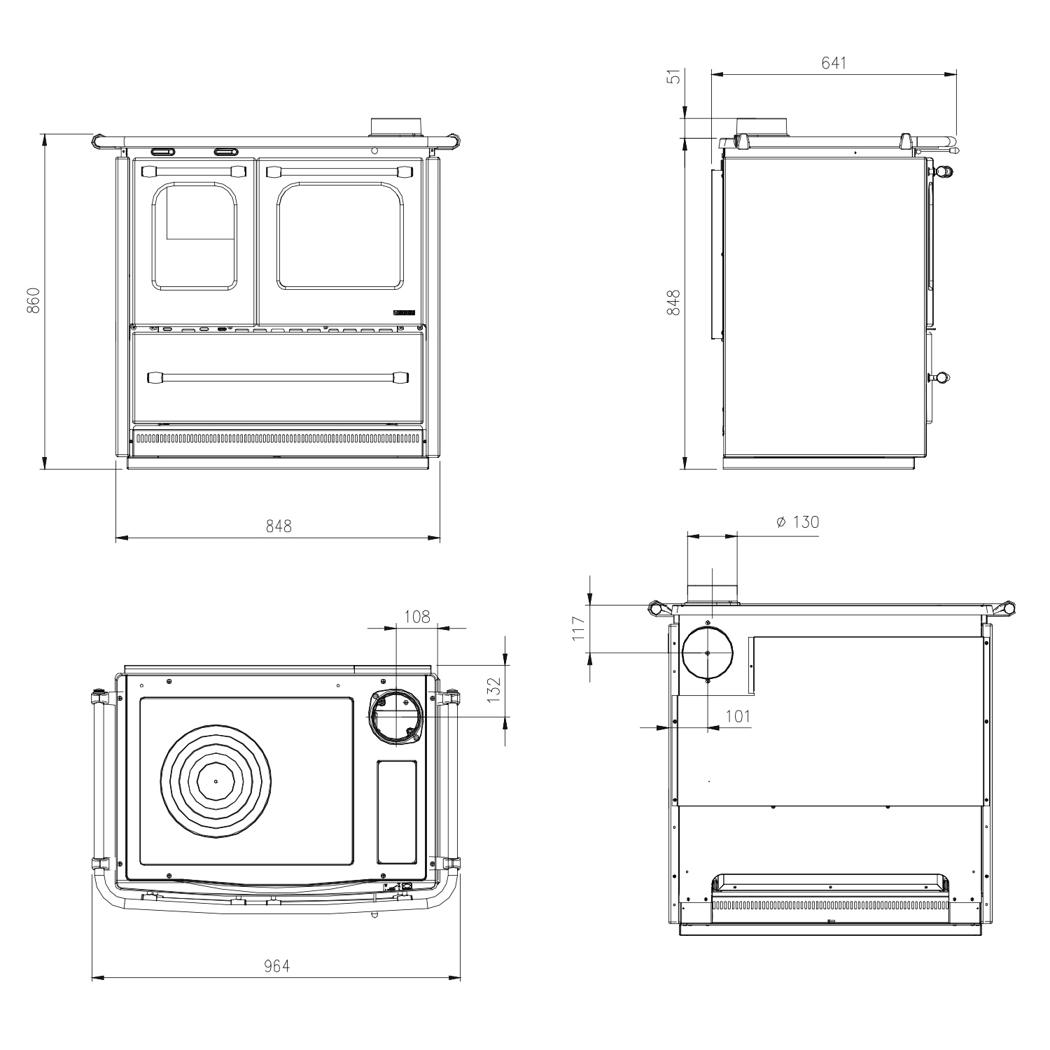 La Nordica Sovrana Easy Evo 2.0 cuisinière en acier blanc