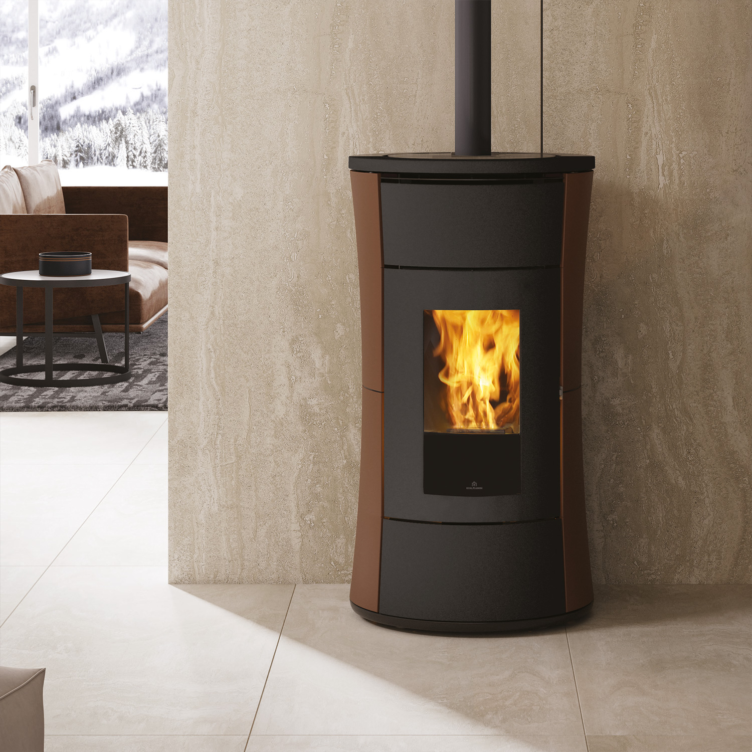 Edilkamin Cherie 9 EVO Poêle à granulés Acier Bronze Edilkamin Cherie 9 EVO Poêle à granulés Acier Bronze