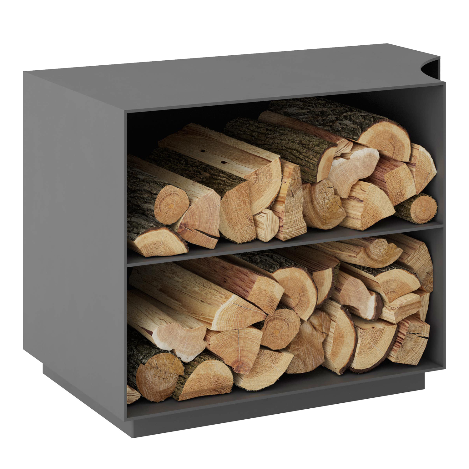 Spartherm compartiment range-bûches pour Passo XS latéral gauche titane